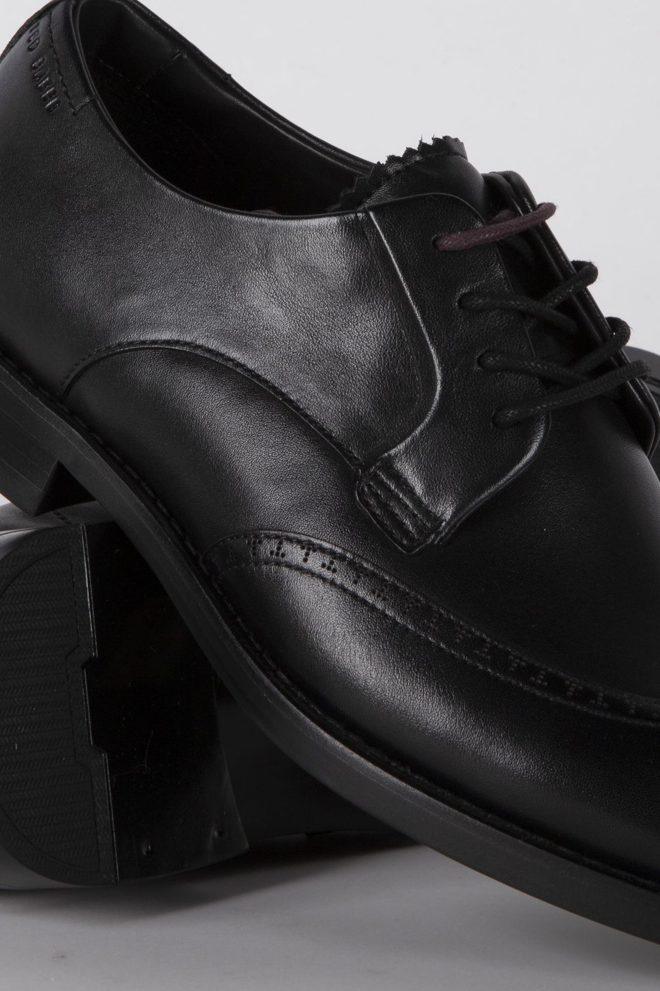 MFS HACKNEY WING TOE BROGUE DETAIL SHOES JET-BLACK 3