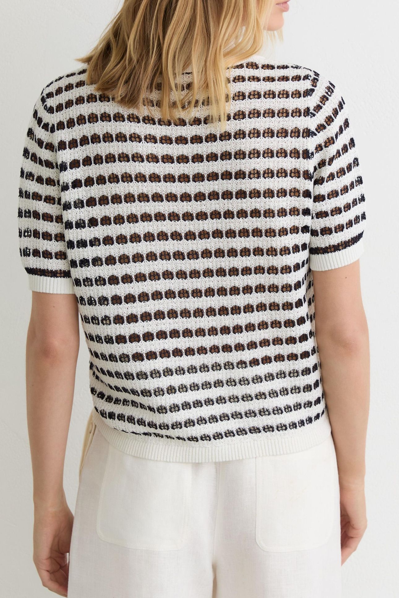 PATTERN POLO WHITE/NAVY 2