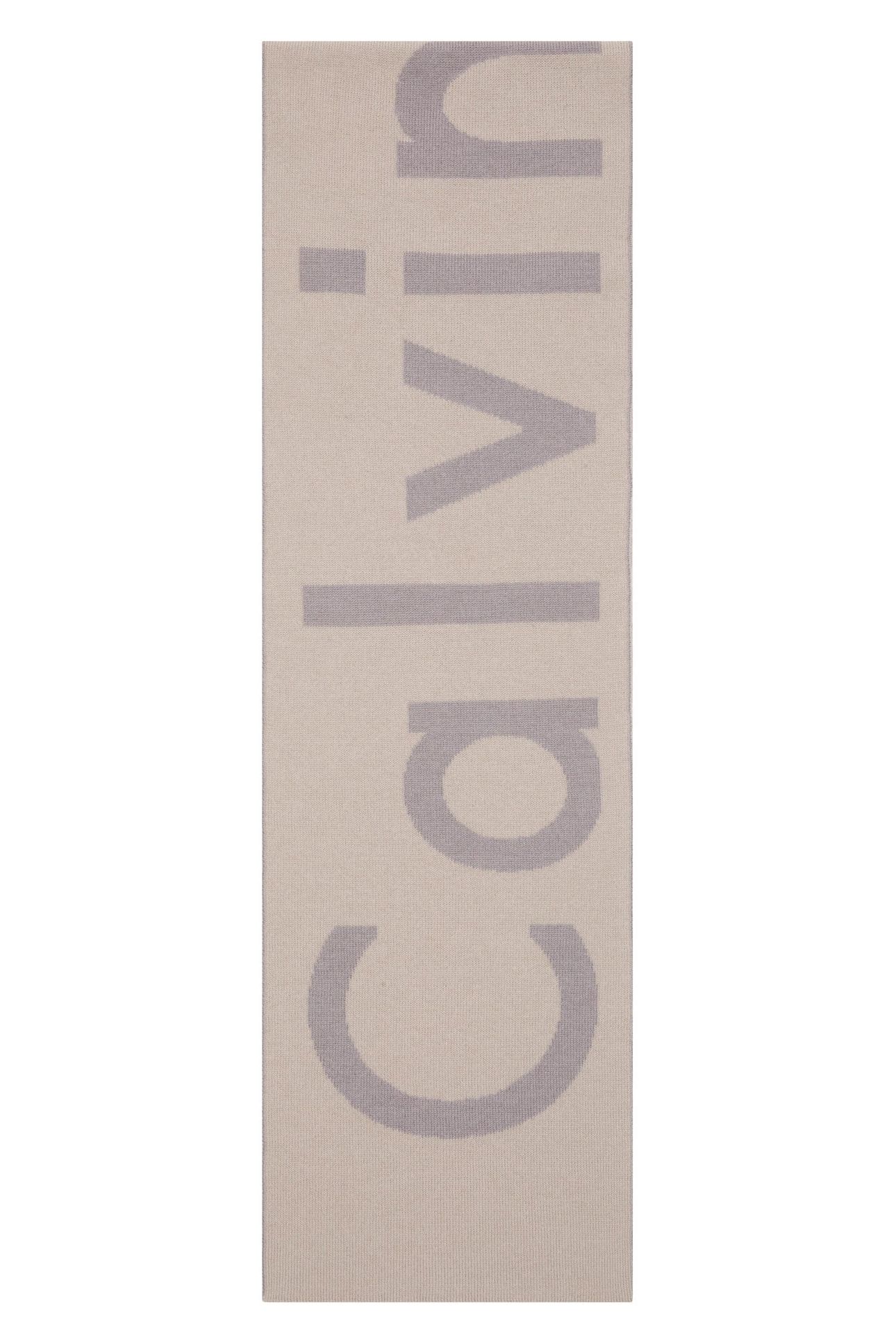 BOLD LOGO 2-TONE WOOL SCARF QUIET GRAY/CHISELED STONE 1