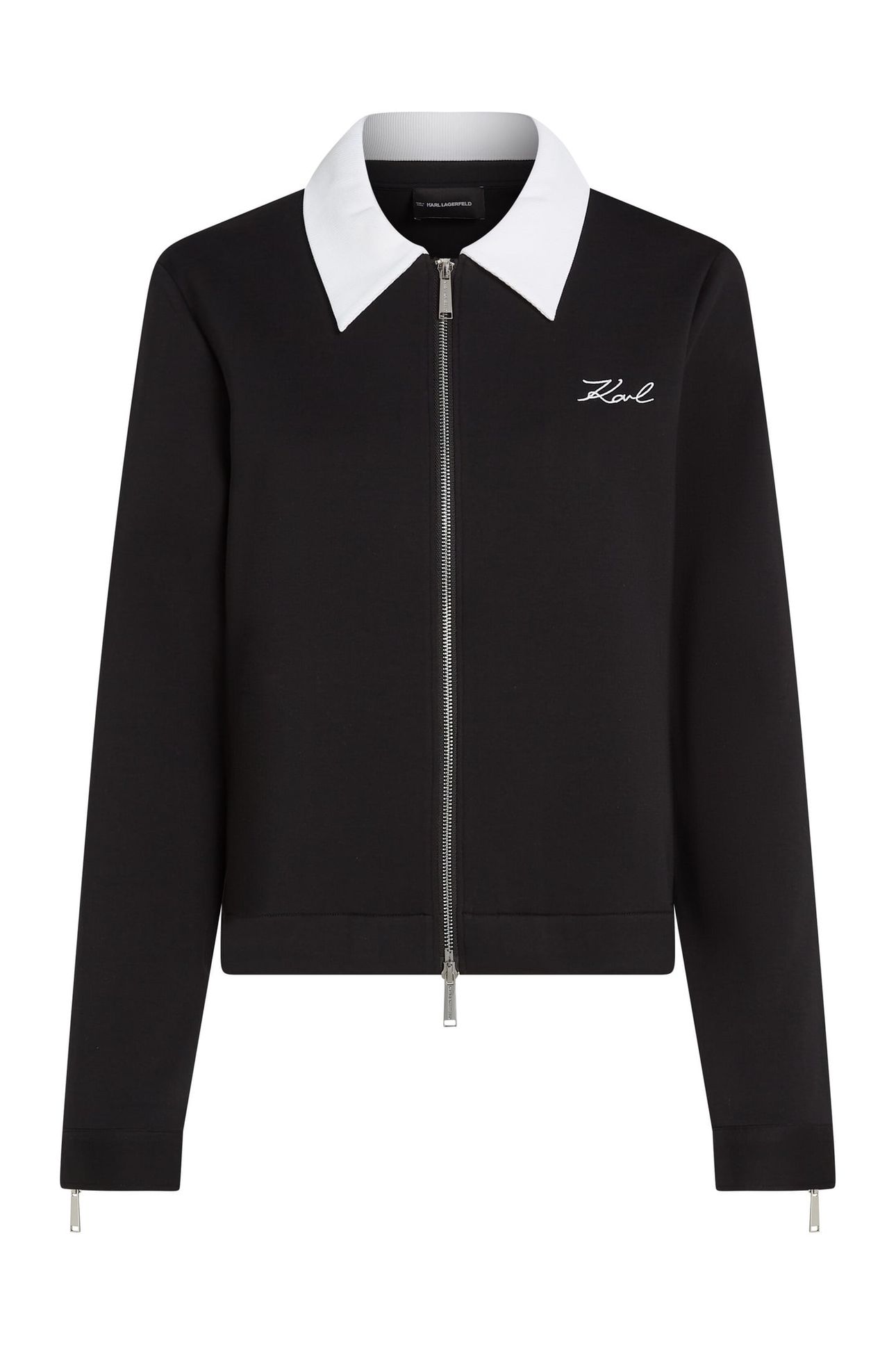 BW TWO WAY ZIP UP WHITE/BLACK 4