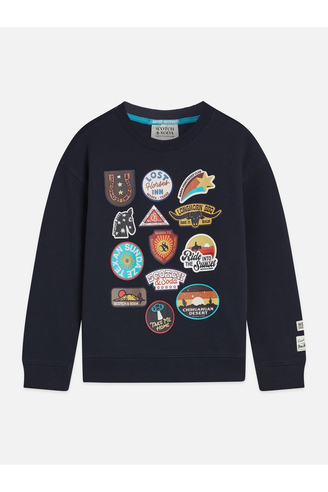 BOYS FRONT ARTWORK OVERSIZEDFIT SWEATSHIRT NAVY 1
