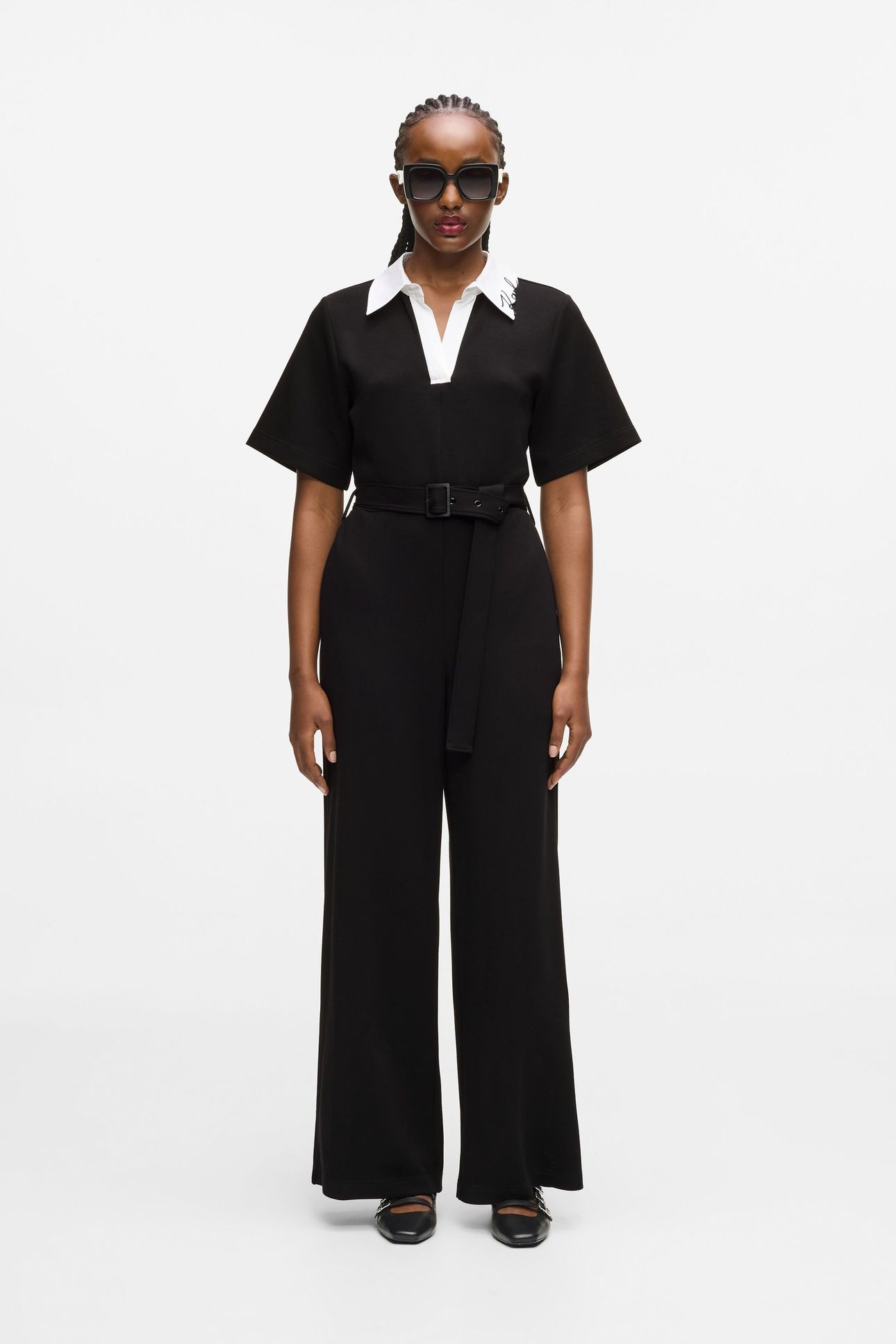 SIGNATURE COLLAR JUMPSUIT BLACK 1