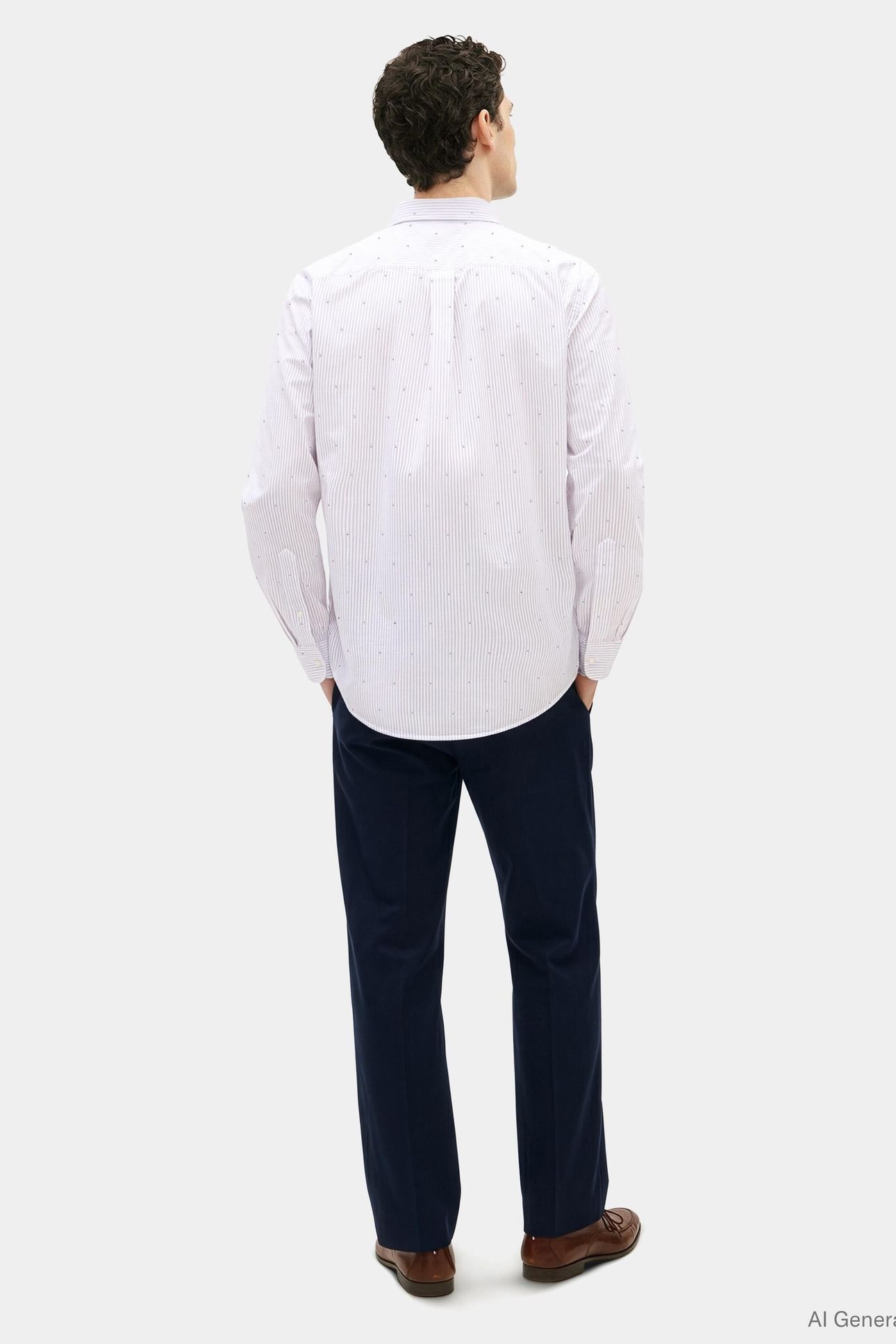 FLEX POPLIN SHIRT SWEET BLUE/STRIPE 3