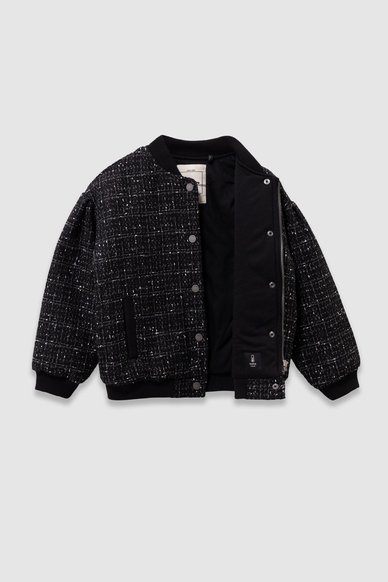 GIRLS’ BLACK TWEED-LOOK JACKET 1