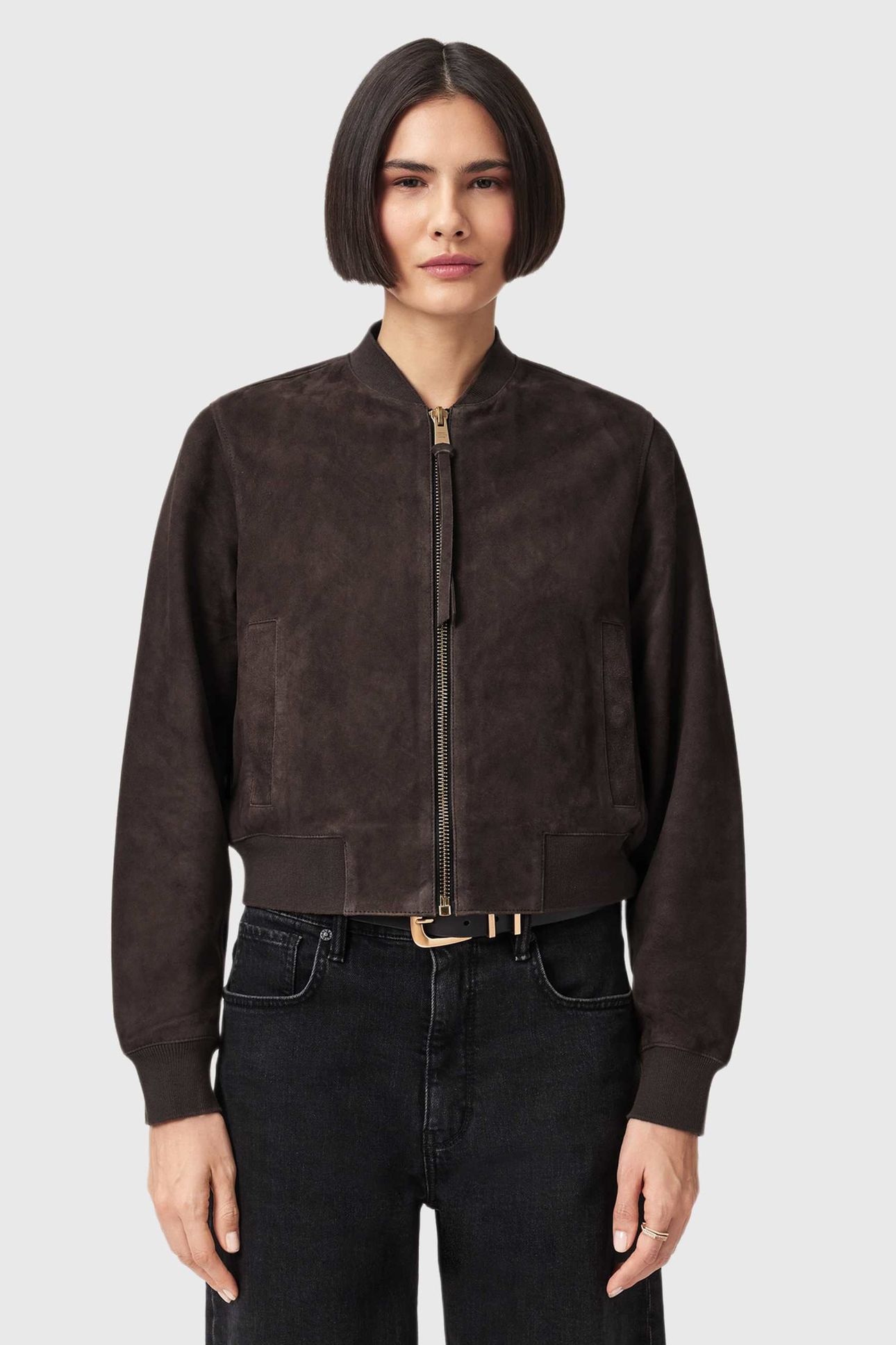 ORTEN SUEDE BOMBER BITTER BROWN 1