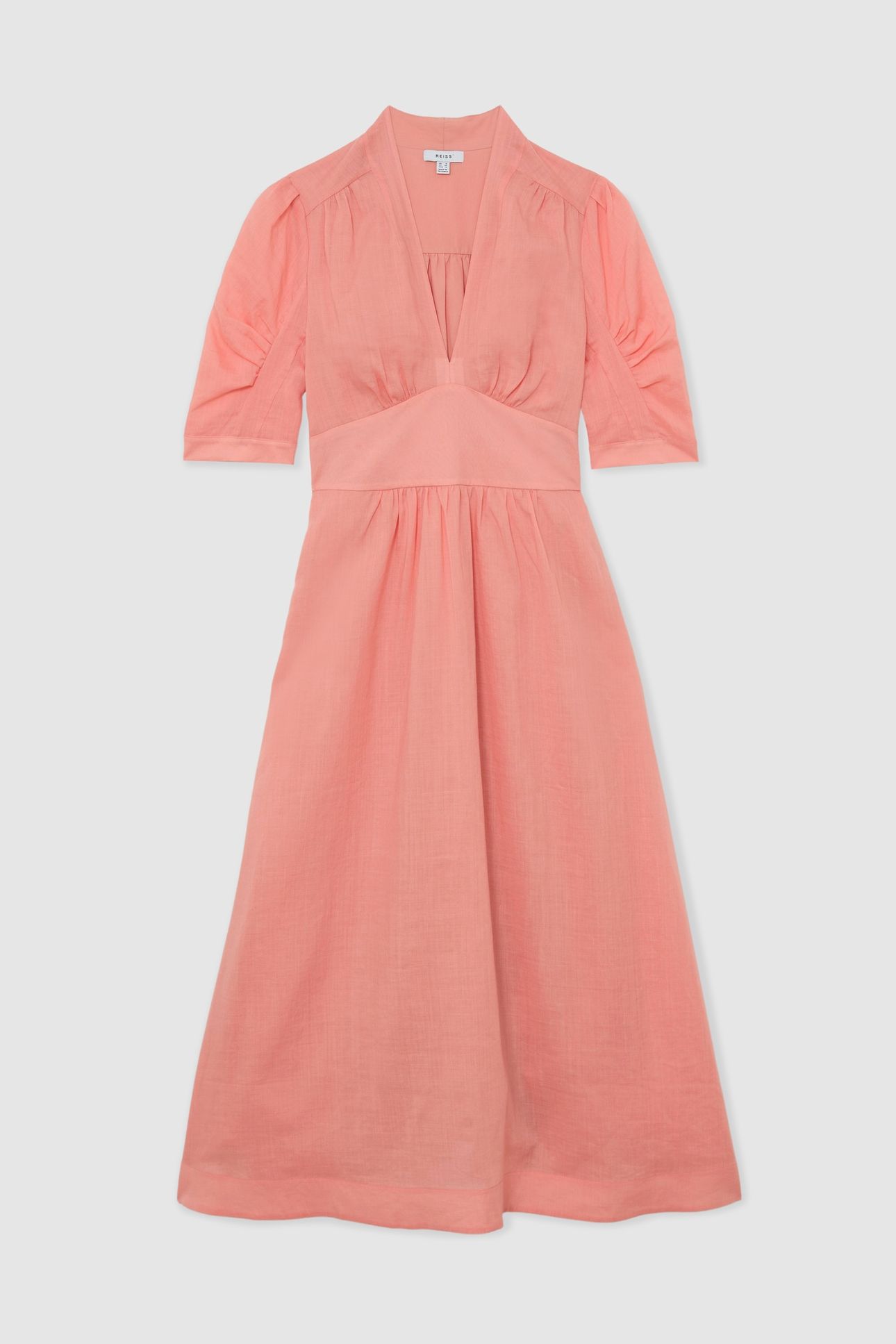 SHORT SLEEVE MIDI DRESS PINK 4