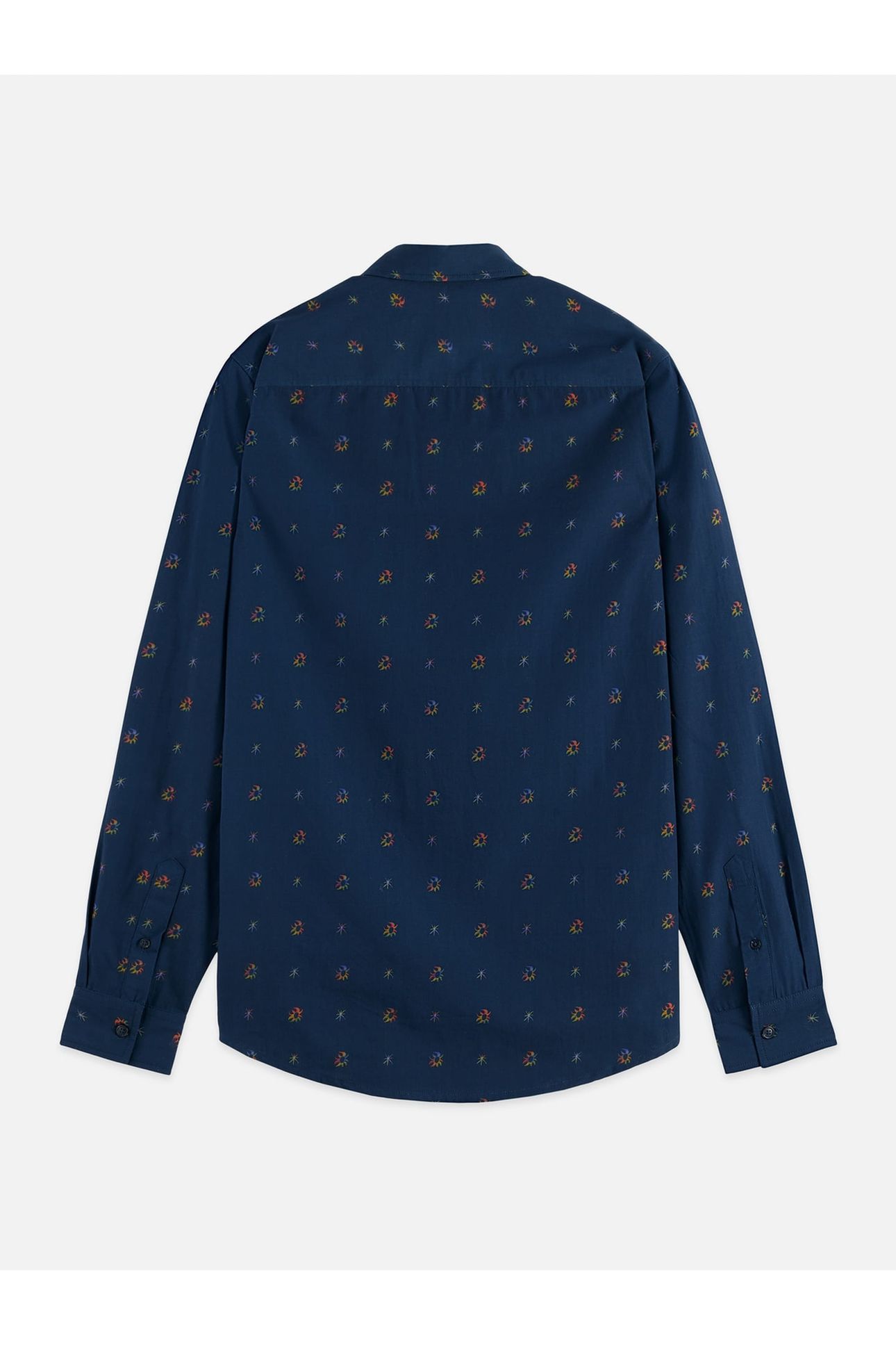 PRINTED COTTON SLIM-FIT SHIRT BLACK 2