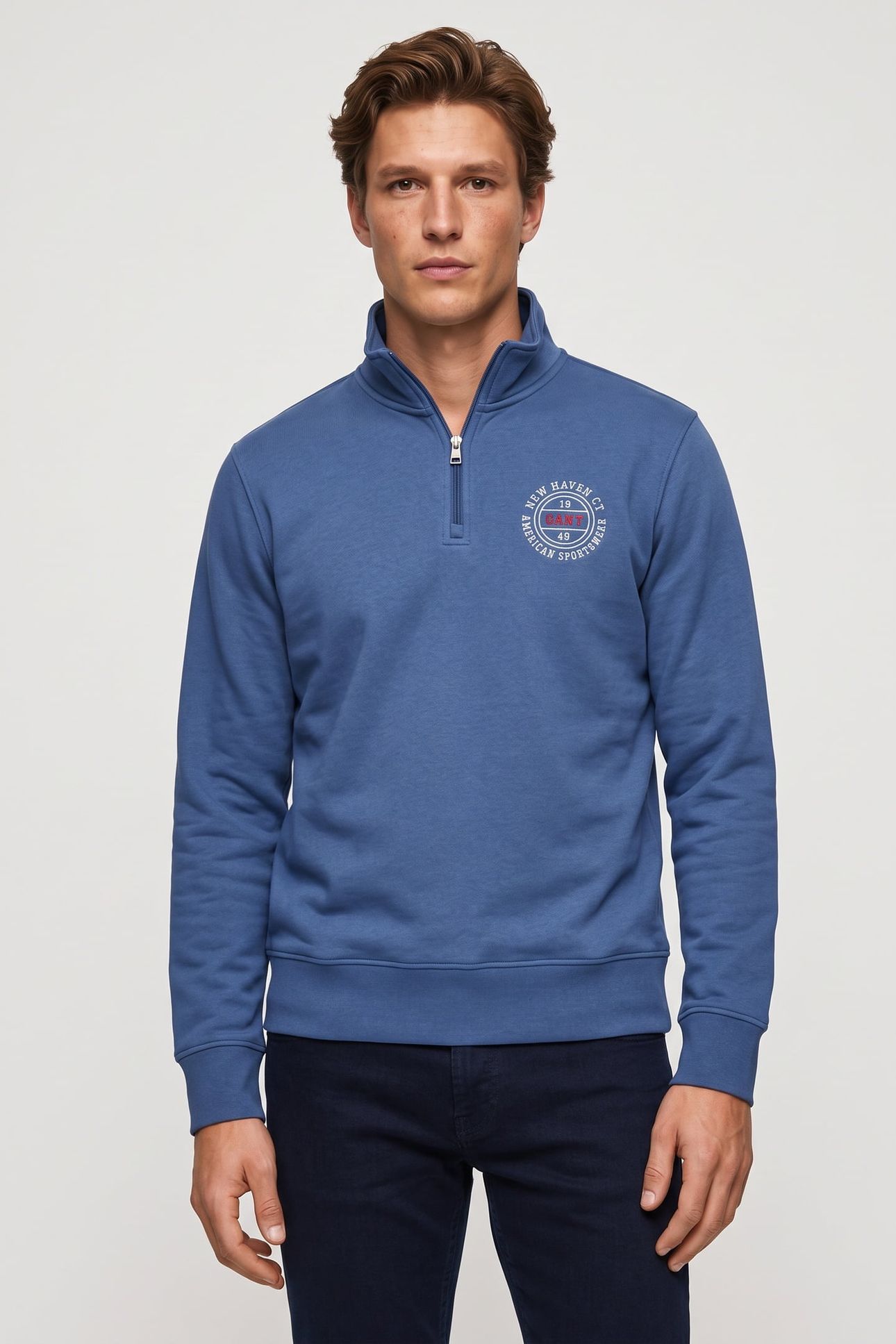 GRAPHIC HALFZIP VINTAGE BLUE 1