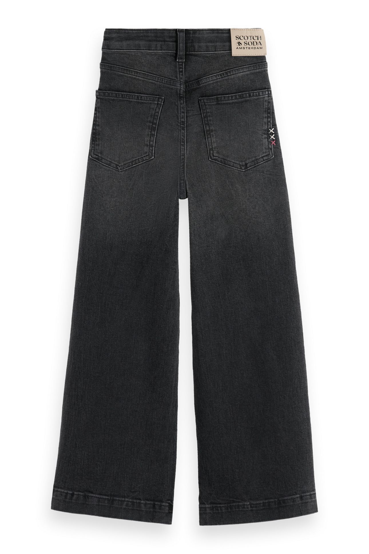 GIRLS THE WAVE WIDE LEG JEANS BLACK NIGHT 2