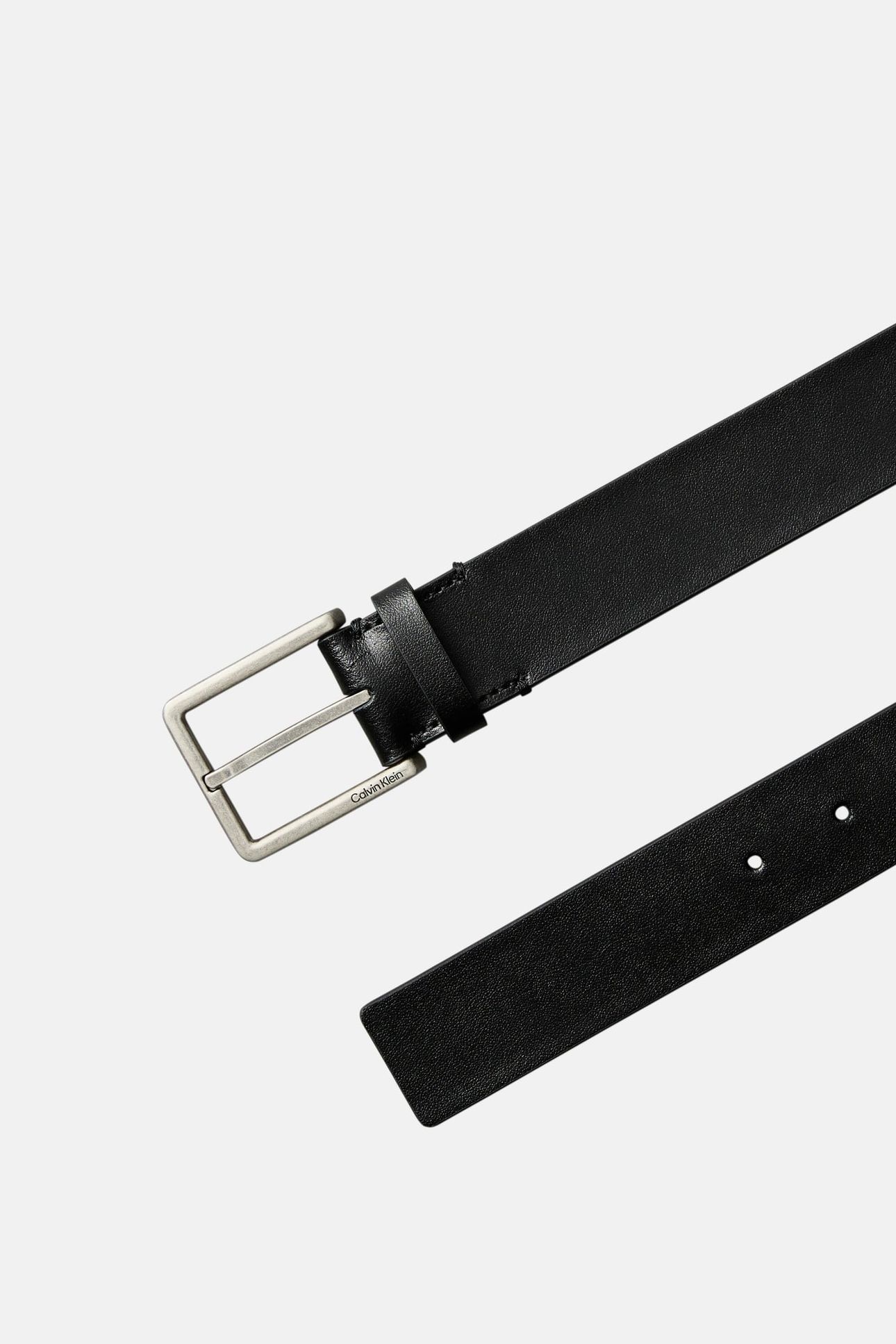WARMTH BUCKLE SMOOTH BELT BLACK/ANTIQUE SILVER 7