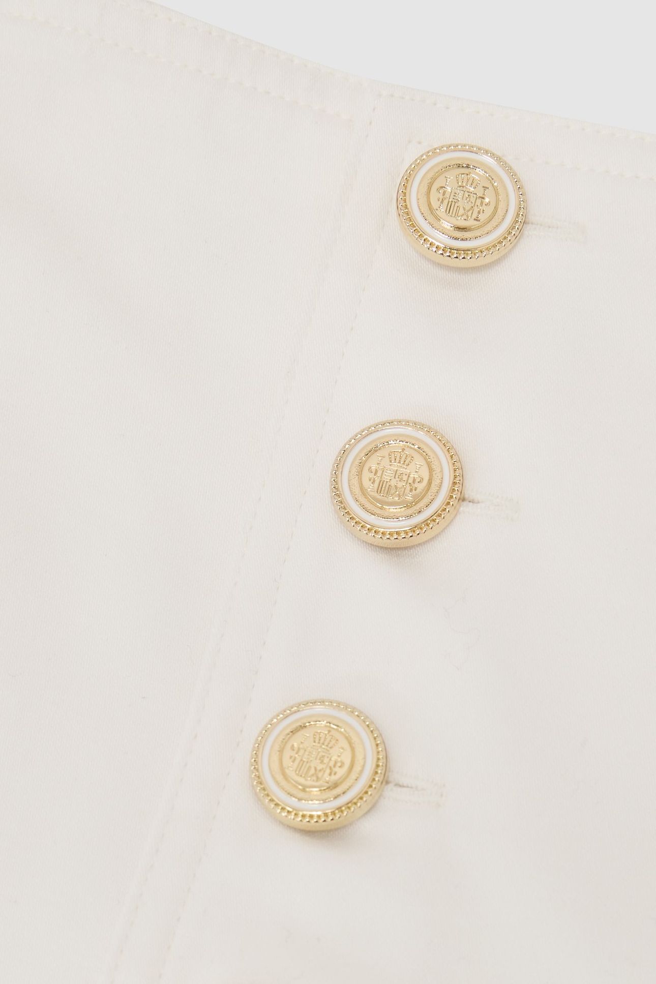 STRUCTURED BUTTON SKIRT IVORY 6