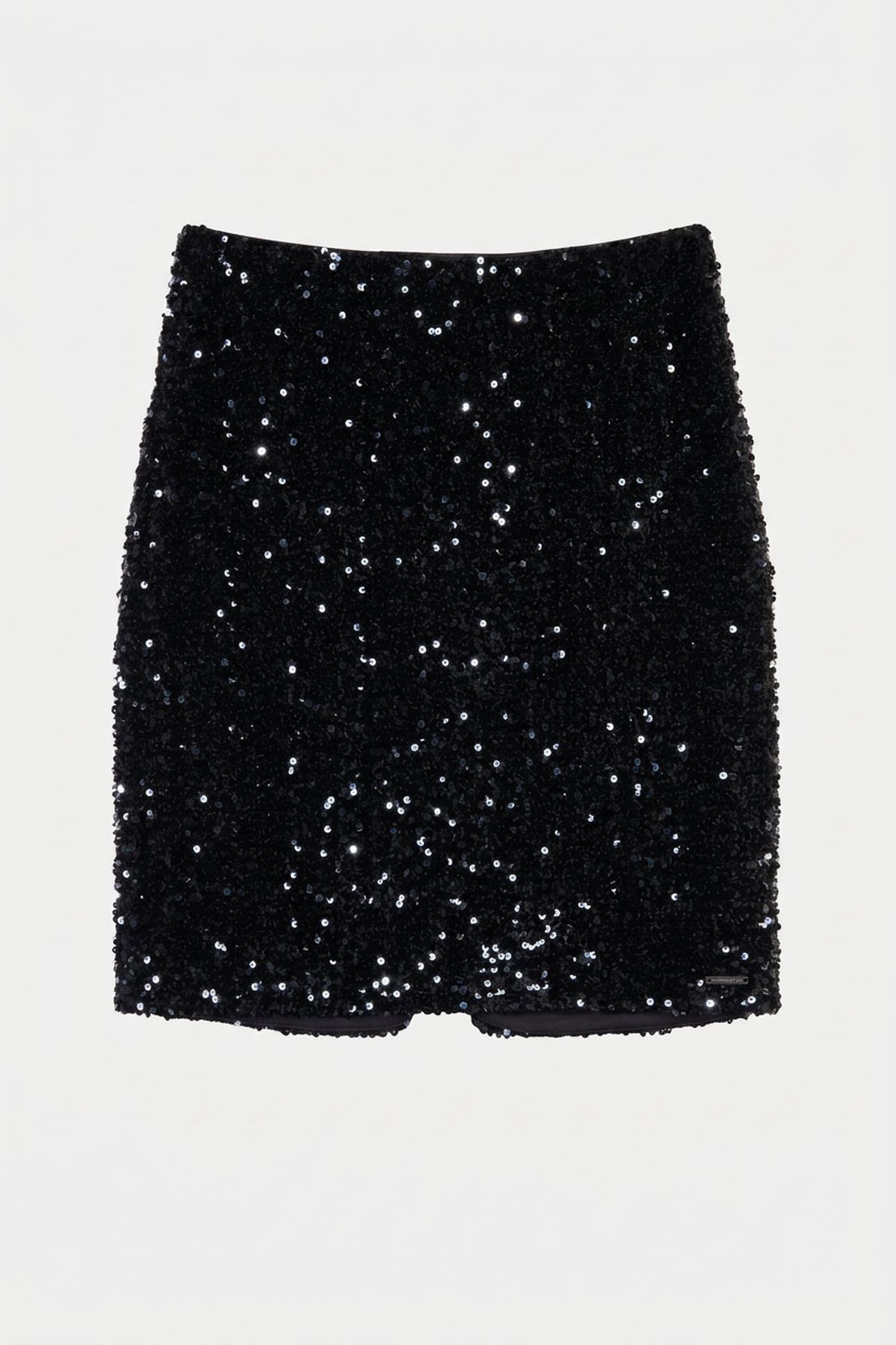 SEQUIN LAYERED MIDI SKIRT COAL 3