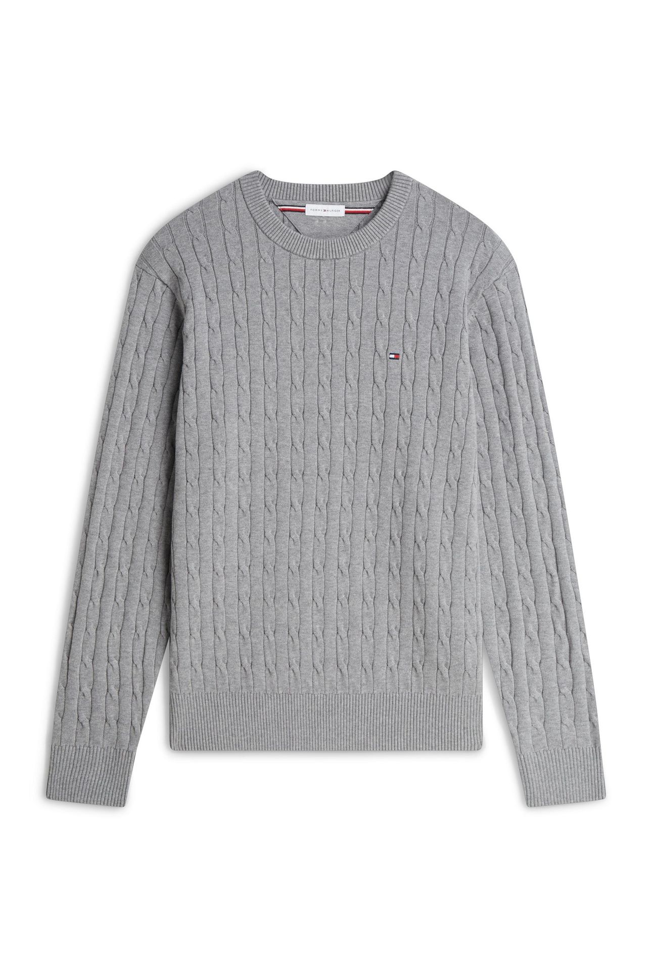 CLASSIC COTTON CABLE MEDIUM GREY HEATHER 5