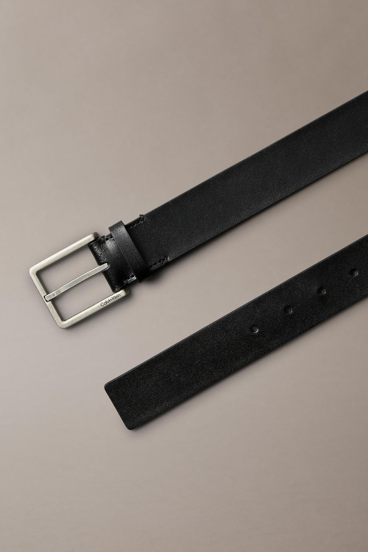 WARMTH BUCKLE SMOOTH BELT BLACK/ANTIQUE SILVER 6