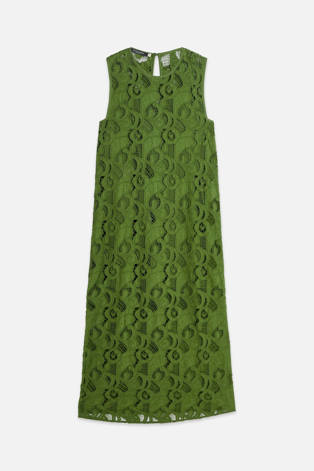 FLAME EMBROIDERY MIDI DRESS GARDEN GREEN 4