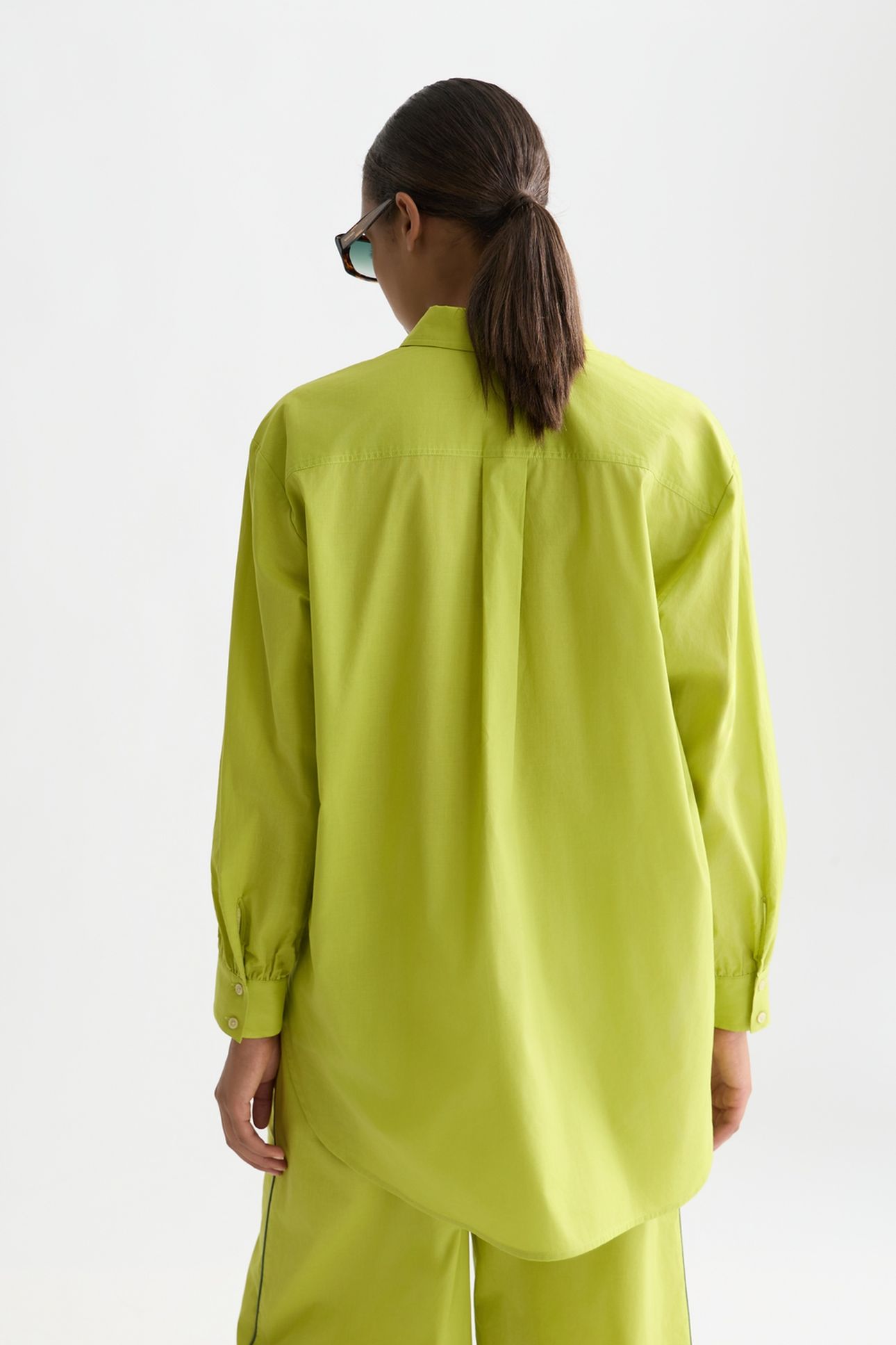 COTTON VOILE OVERSIZED SHIRT GREEN OASIS 2