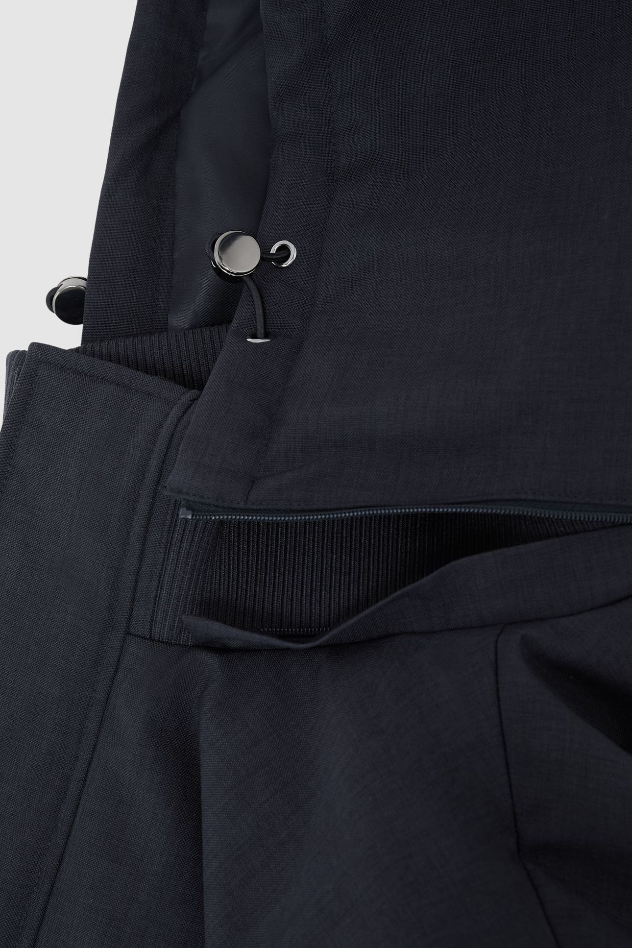 HOODED ZIP THROUGH PADDED COAT NAVY 6