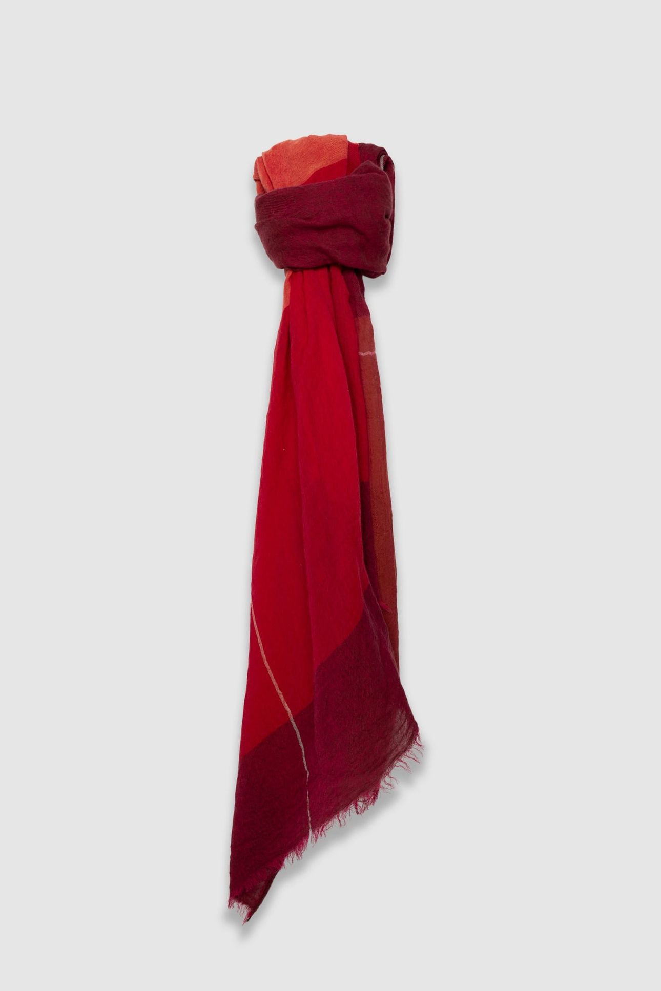 RED CHECK SCARF 1