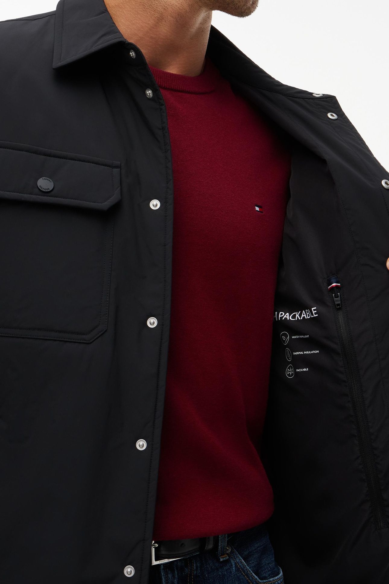 PACKABLE LIGHTWEIGHT SHIRT JACKET BLACK 6