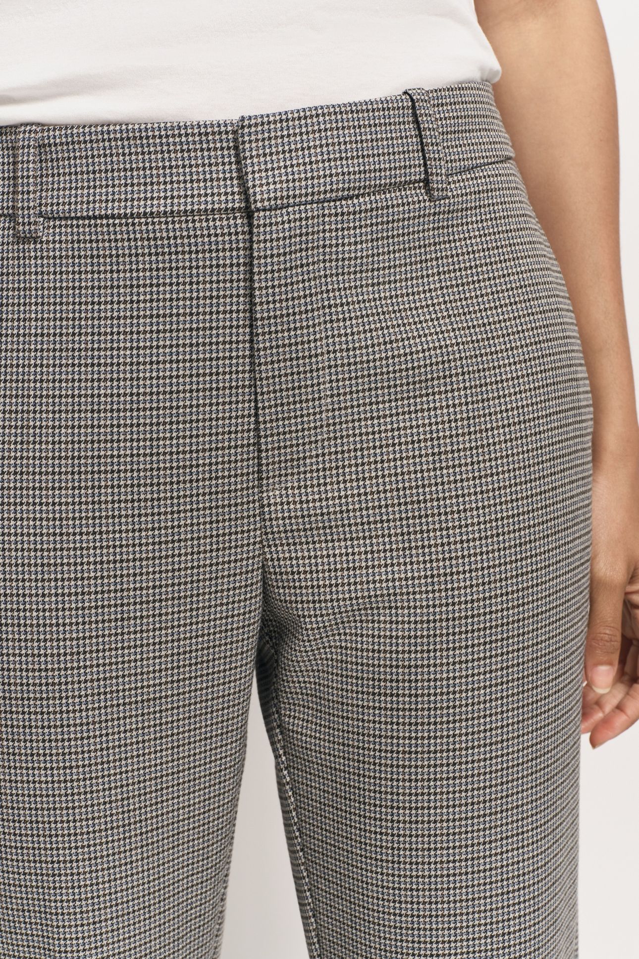 PAN - BLUE SUIT TROUSERS WITH FLEA FOOT PATTERN 4