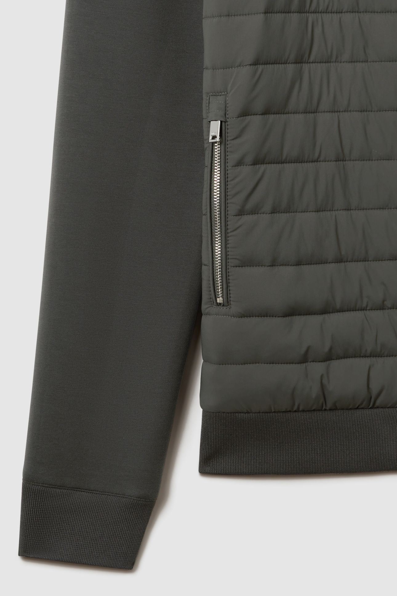LS JERSEY QUILTED ZIP THROUGH HYBRID SAGE GREEN 5