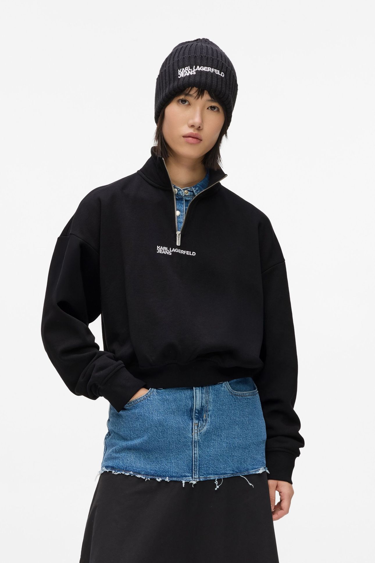 KLJ HALF ZIP SWEAT BLACK 2