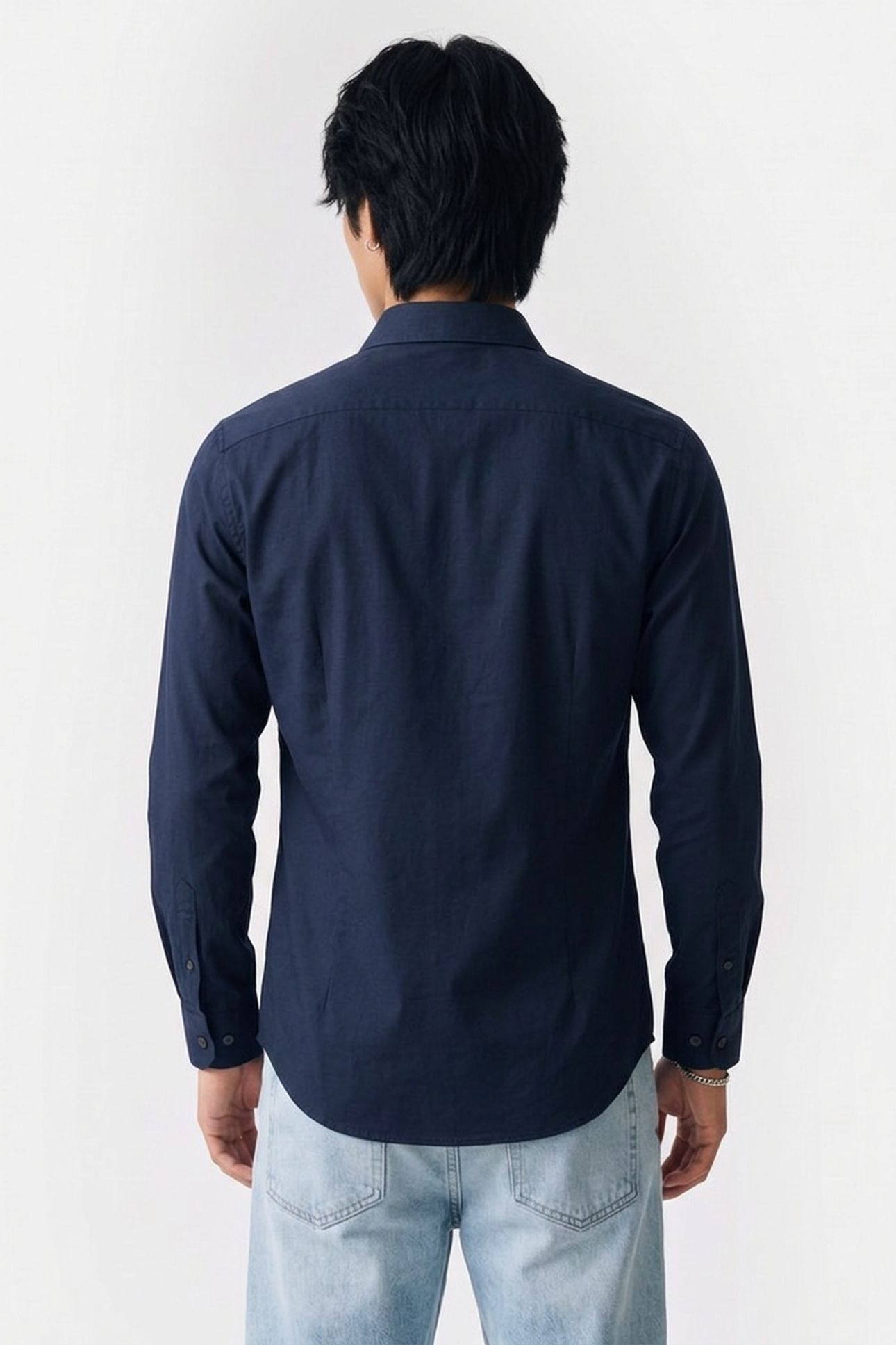 SLIM ESSENTIAL TWILL SHIRT NIGHT SKY 2