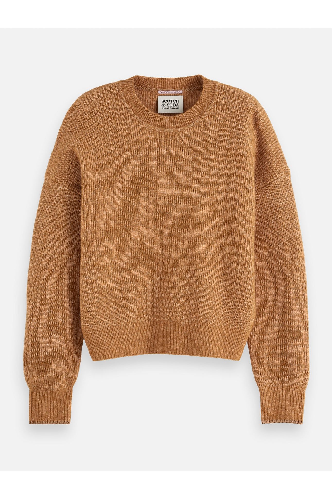 CORE FUZZY CREW NECK PULLOVER MEDIUM BROWN 4