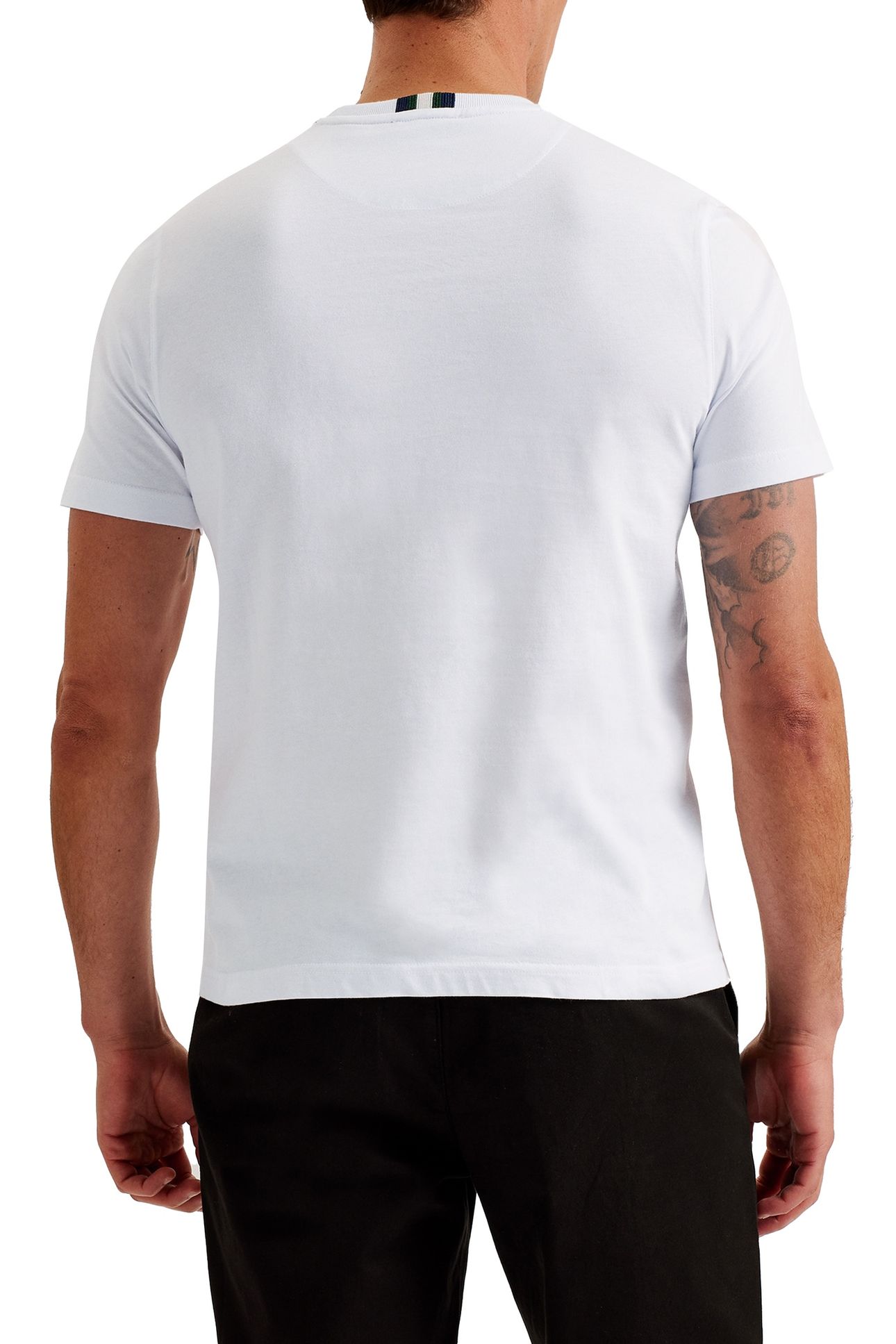 WISKIN SS REGULAR BRANDED T SHIRT WHITE 2