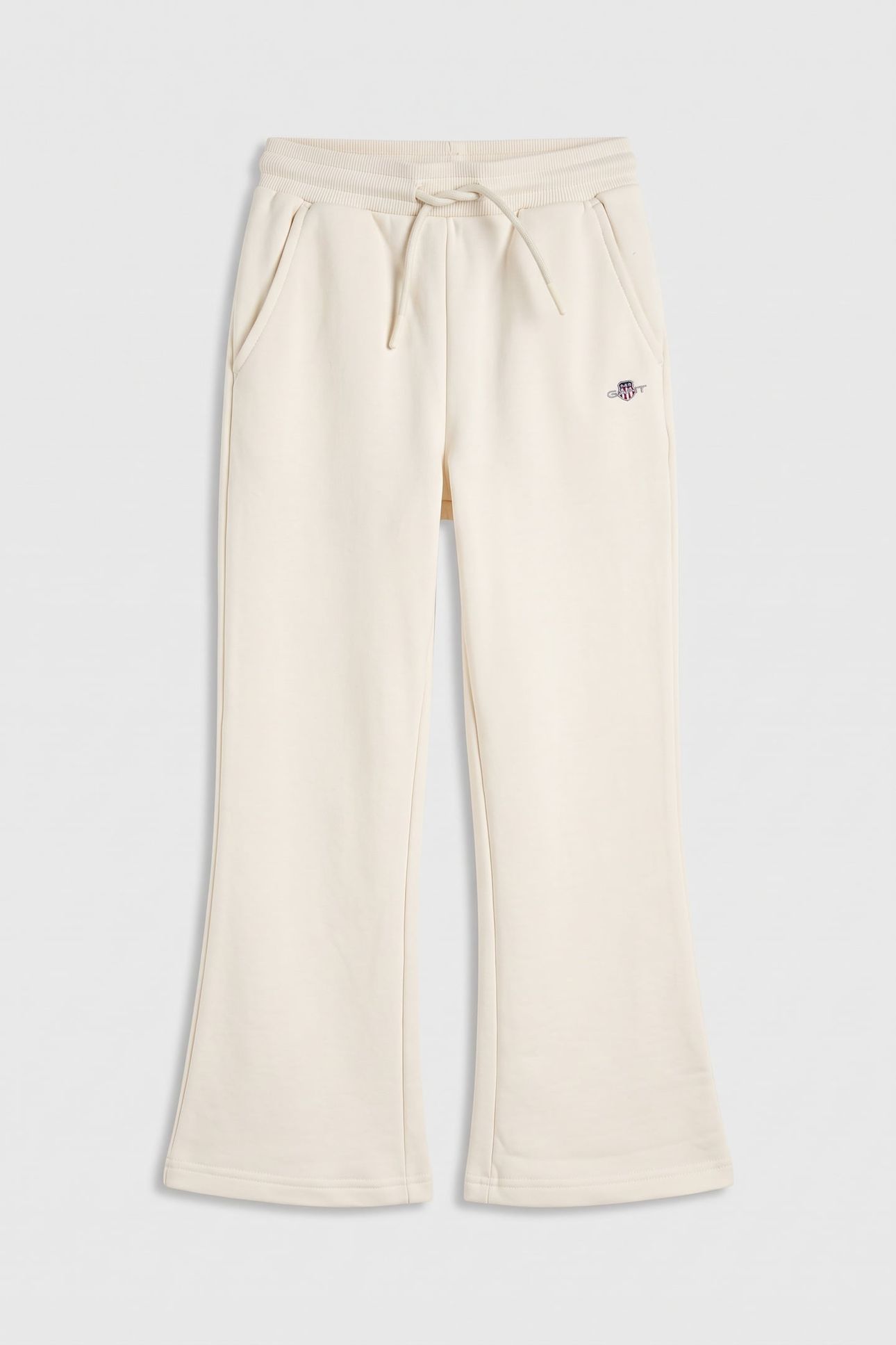 KIDS GIRLS SHIELD STRAIGHT LEG SWEATPANTS CREAM 2