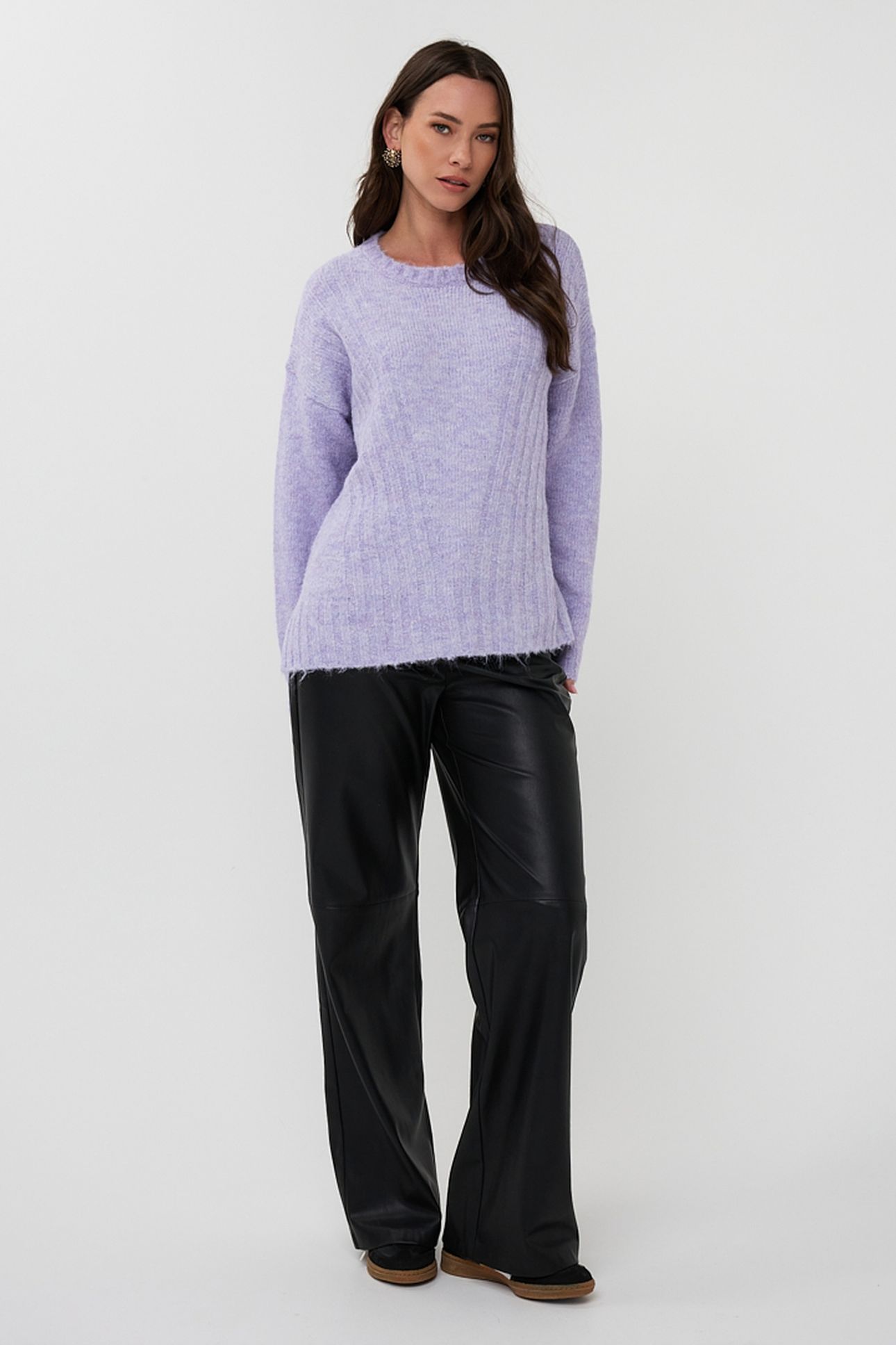 SWEATER DIAGONAL LINES LIGHT VIOLET 2