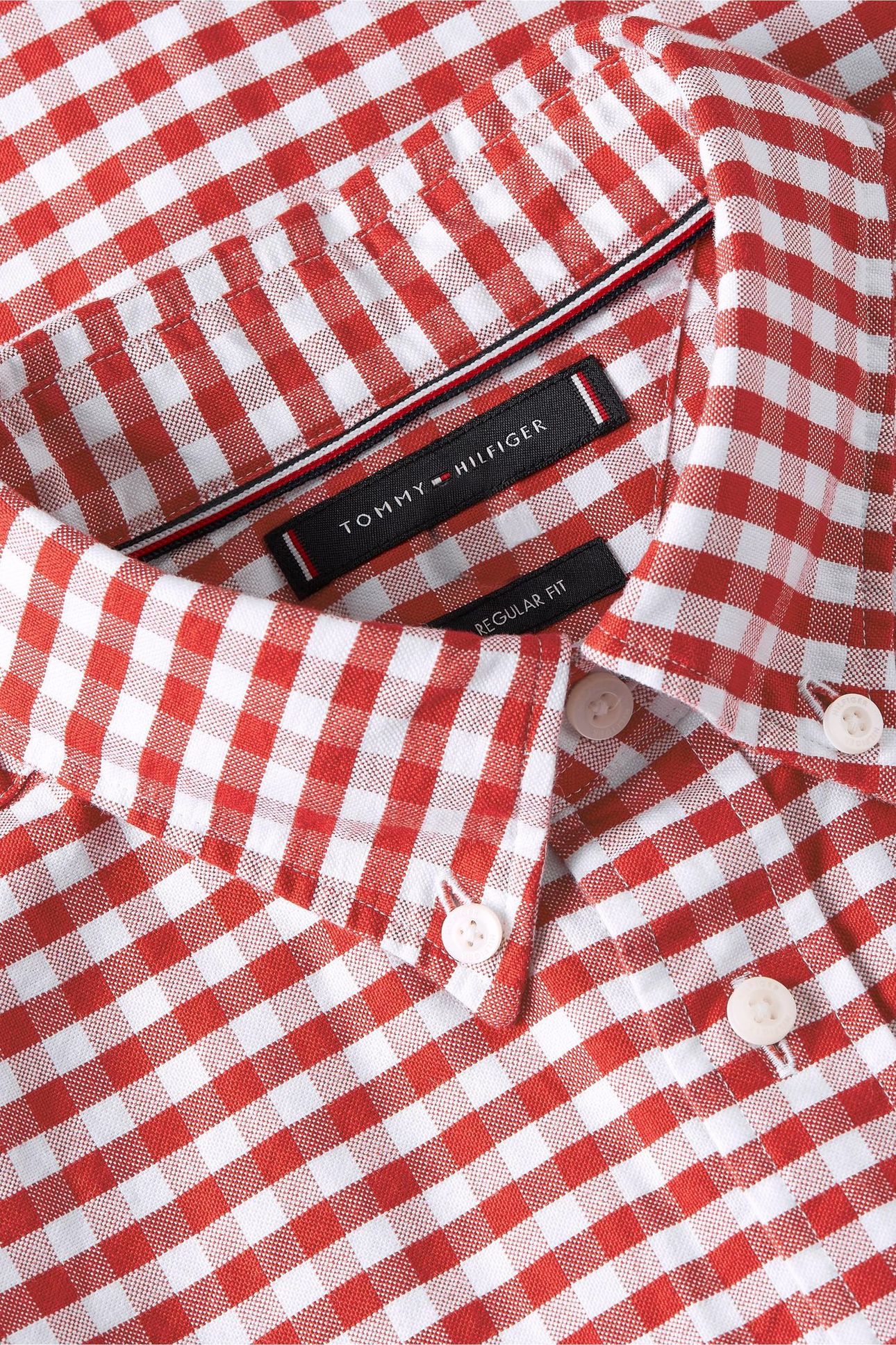 HERITAGE OXFORD SHIRT MEDIUM RED/CHECK 3