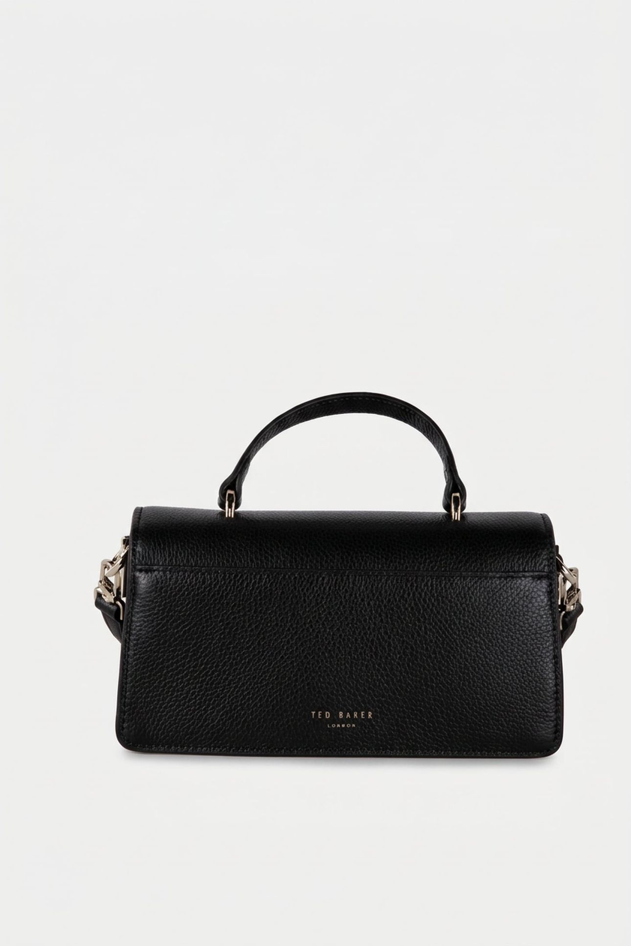 BAR DETAIL ELONGATED TOP HANDLE BAG BLACK 3