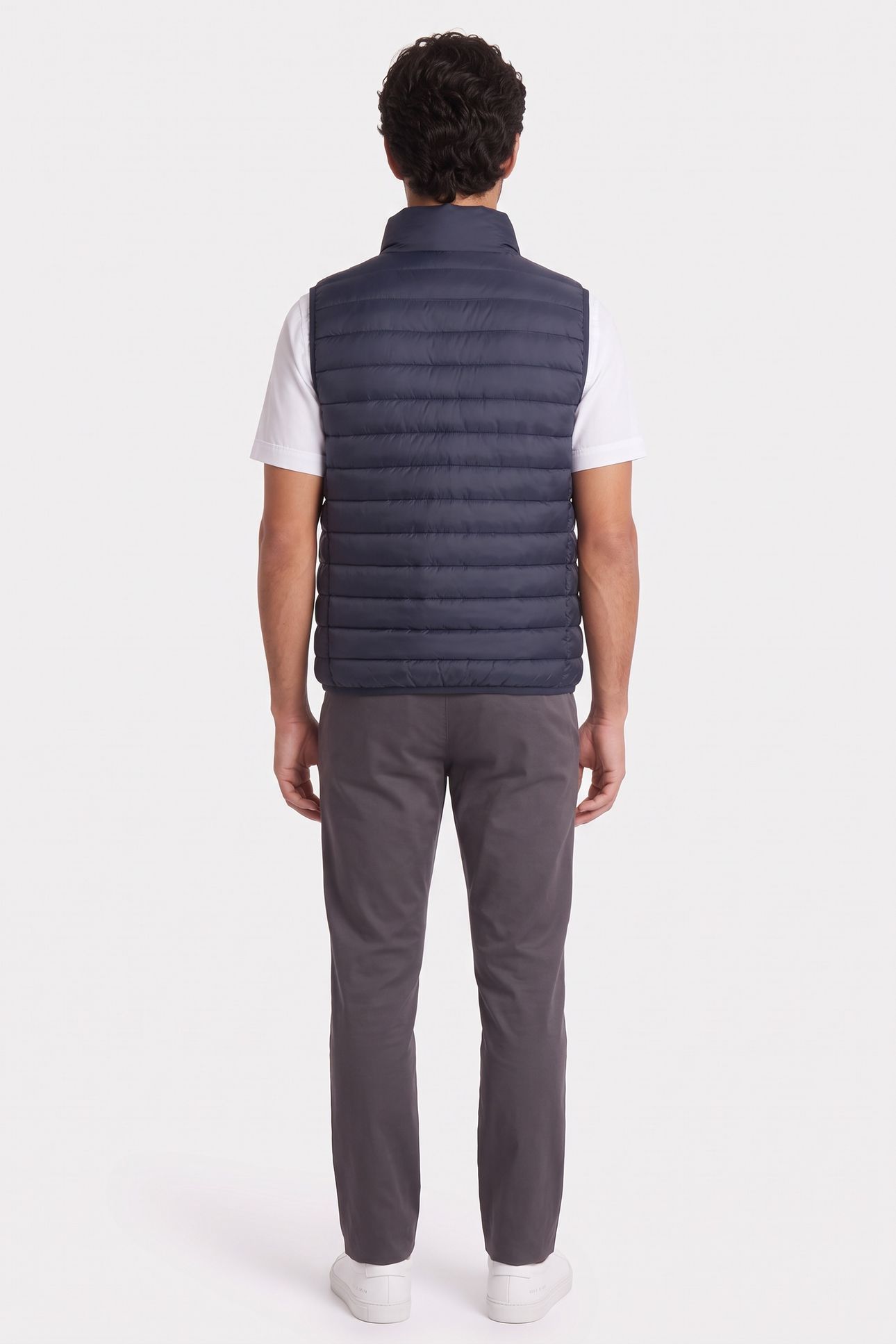 SLEEVELESS LIGHT WEIGHT NYLON VEST DARK SAPPHIRE 2