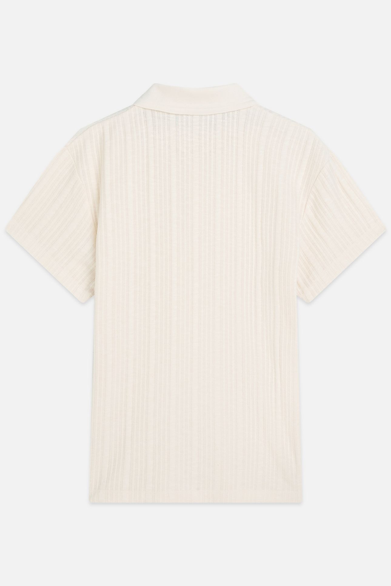 STRUCTURED RIBBED RELAXEDFIT POLO LIGHT BEIGE 4