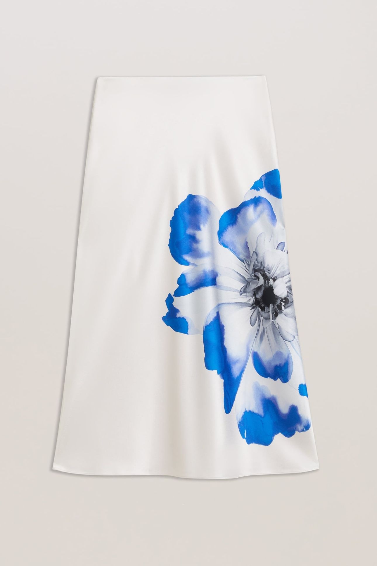 WMS LEELIA PRINTED MIDI BIAS CUT SKIRT IVORY 4
