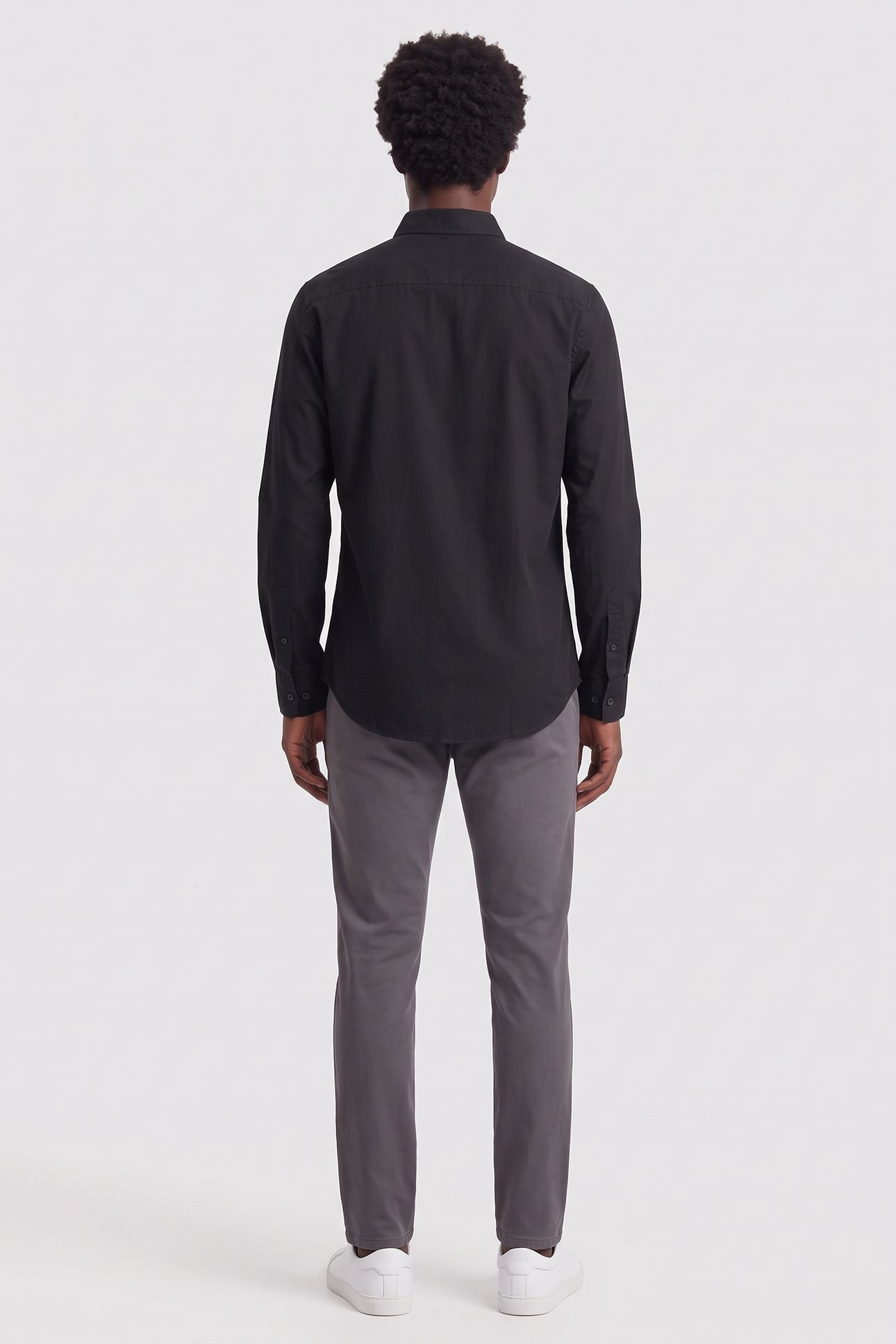 LS SOLID OXFORD CLASSIC SHIRT BLACK 2