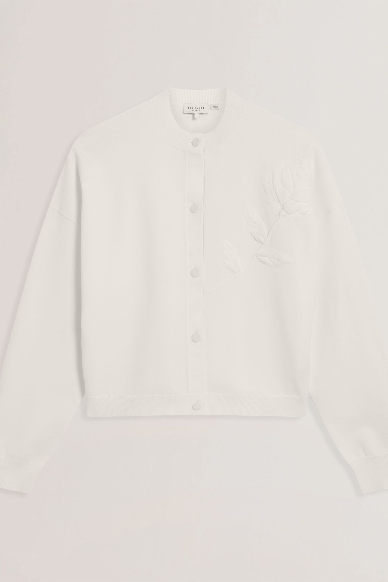 ORGANZA APPLIQUE CARDIGAN IVORY 3