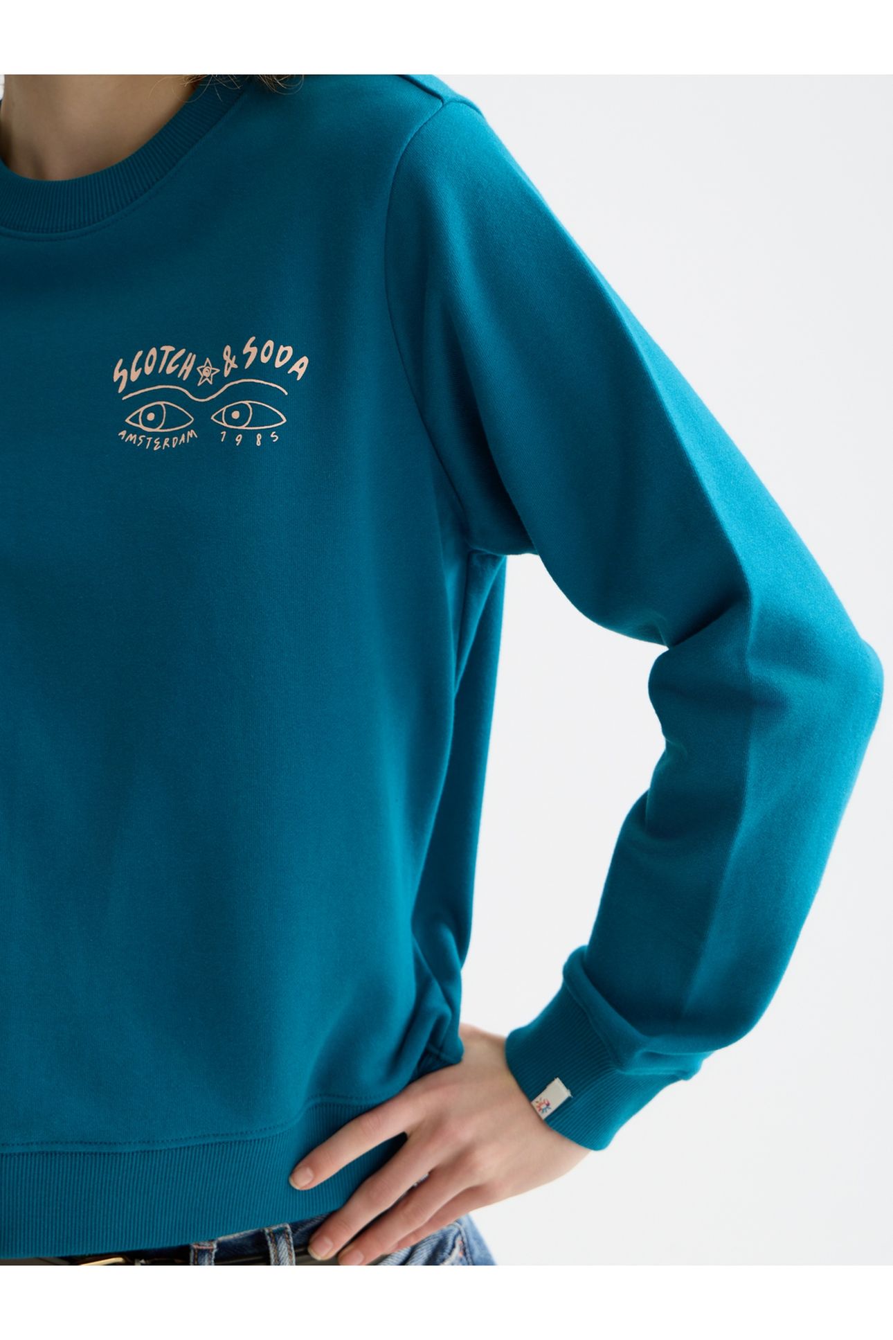 SMALL ARTWORK REGULAR FIT SWEATSHIRT DEEP LAGOON 6