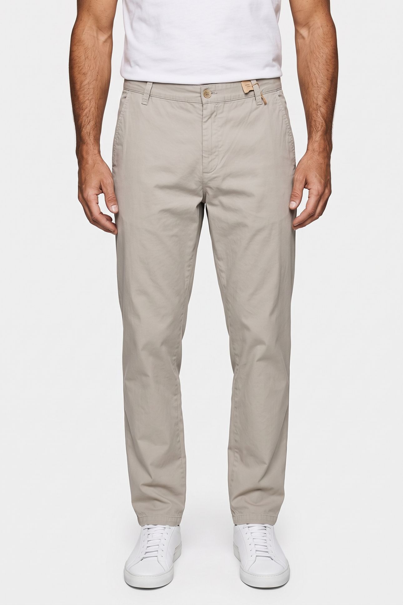 UNISEX CHINOS LAWRENCE LIGHT GREY 1