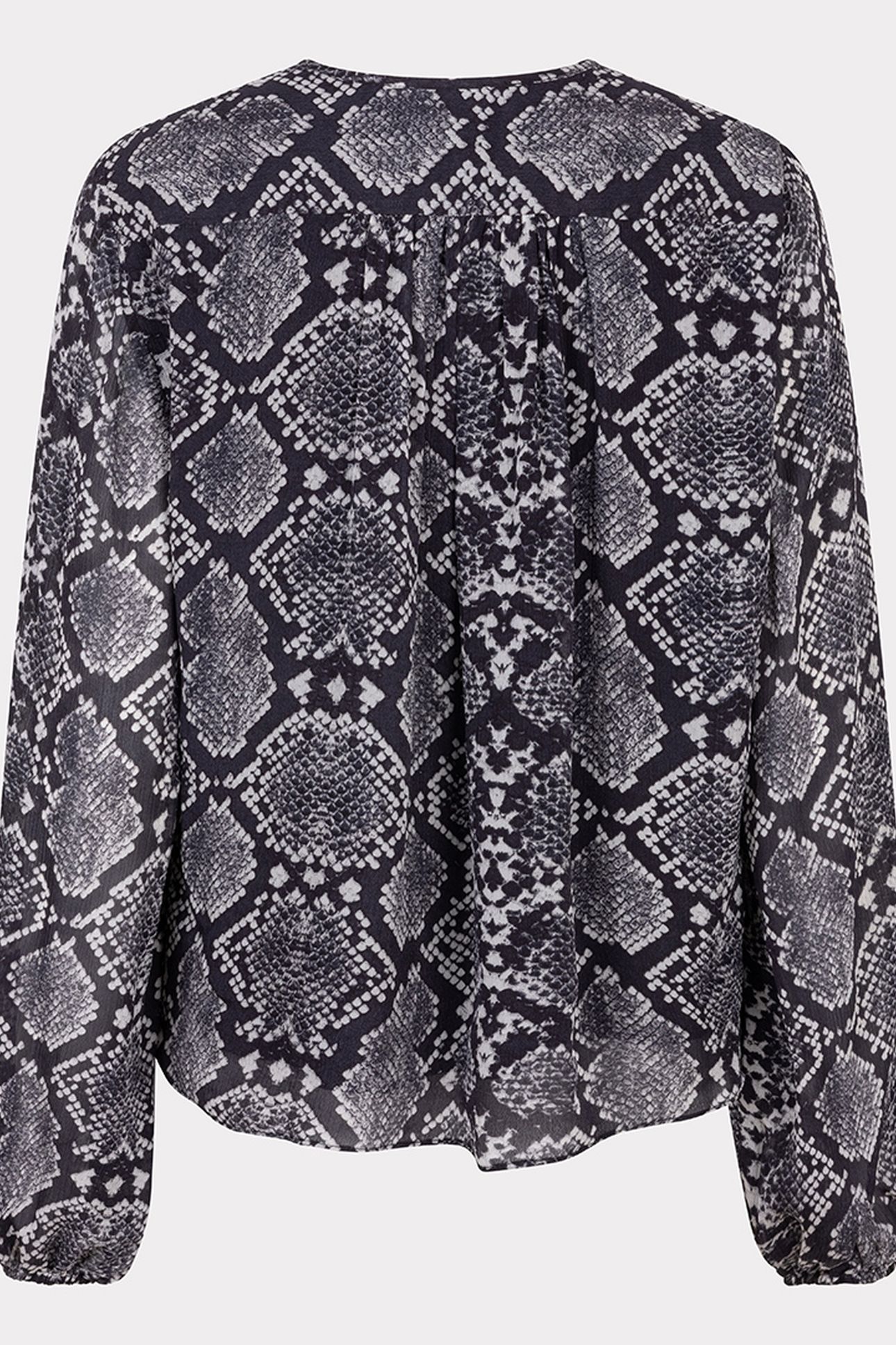 BLOUSE GATHERING CITY SNAKE PRINT 5