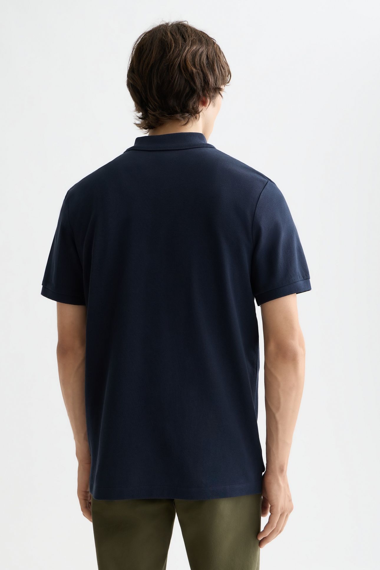 CHEST LOGO REGULAR-FIT PIQUE POLO NAVY 2