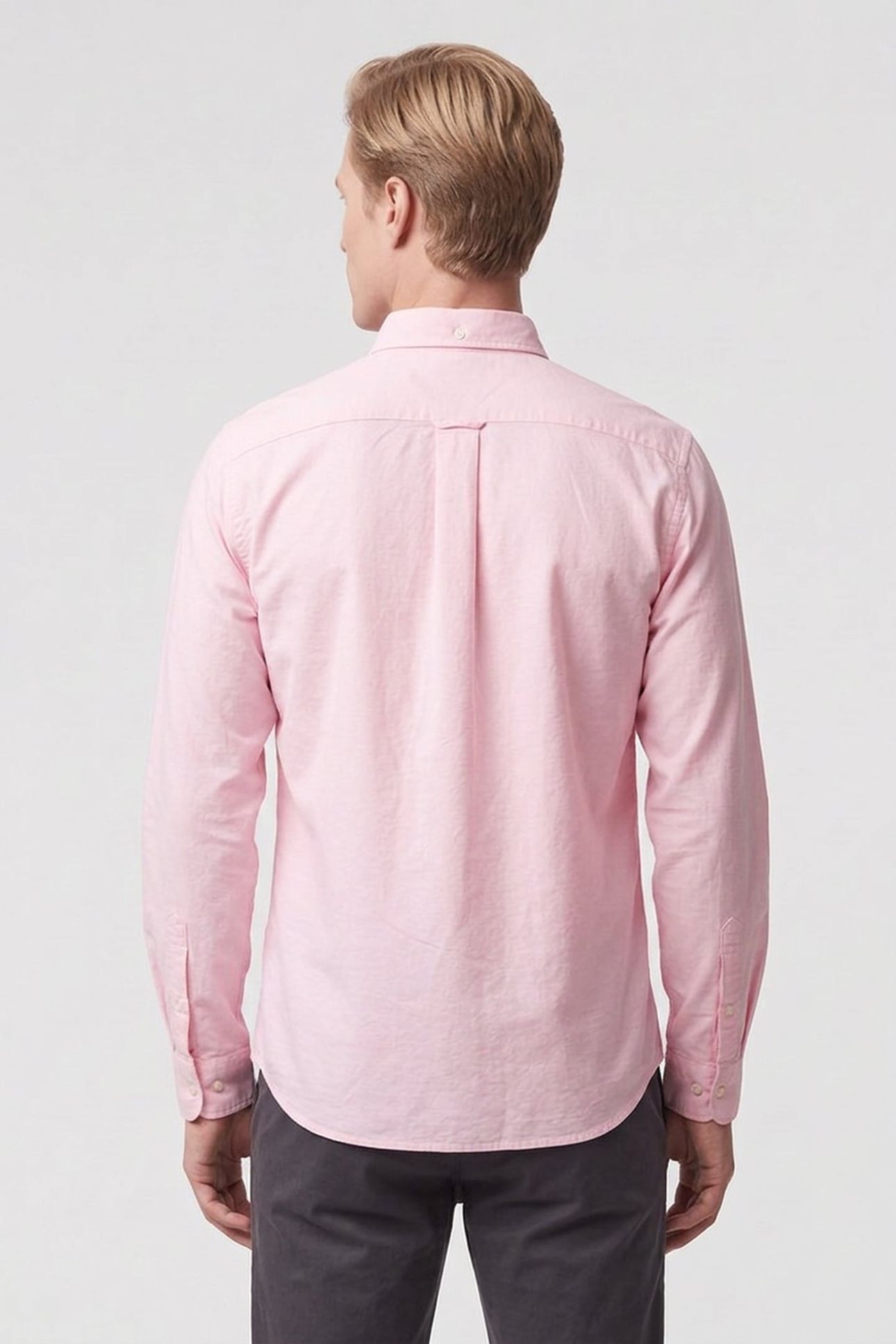 REG CLASSIC OXFORD DOBBY SHIRT WASHED PINK 2