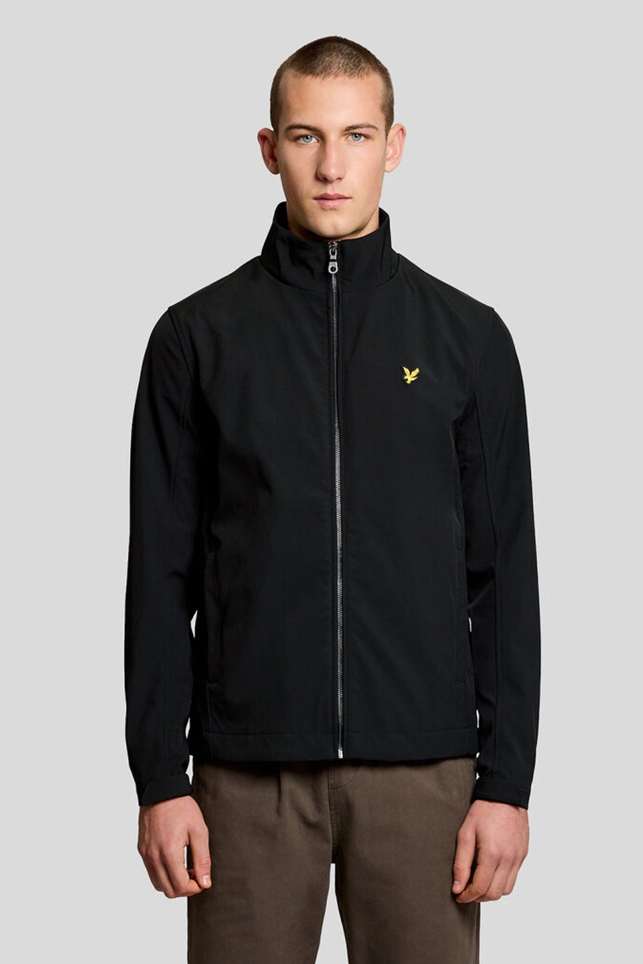 MESH BACK SOFTSHELL FUNNEL NECK JACKET JET BLACK 1