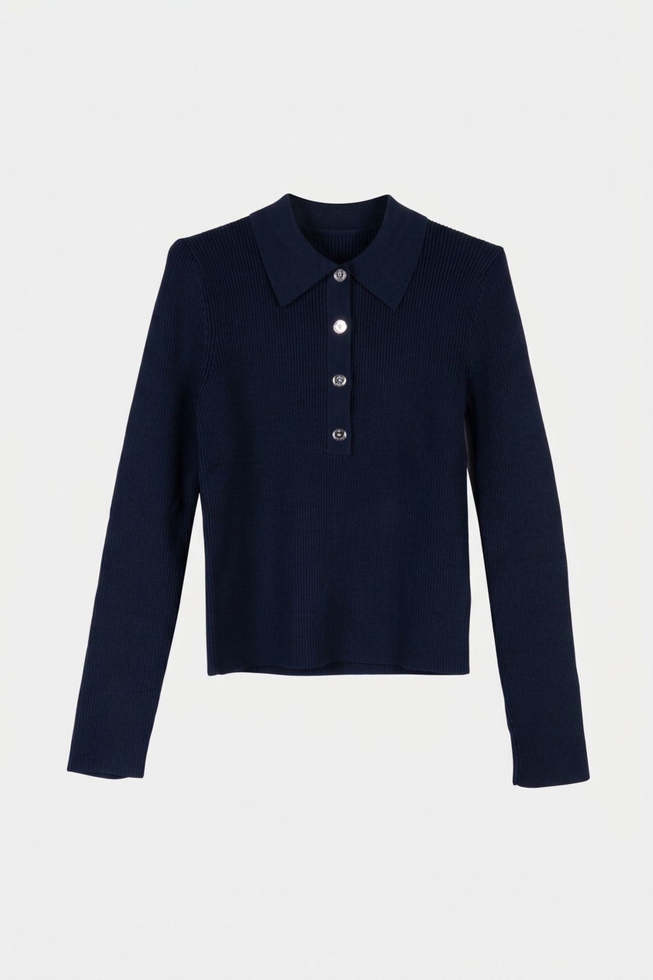 POLO NECK CLEAN LS TOP MIDNIGHT BLUE 3