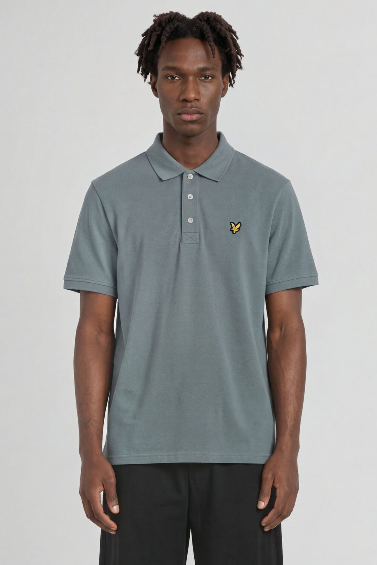 PLAIN POLO SHIRT SILVER PINE 1