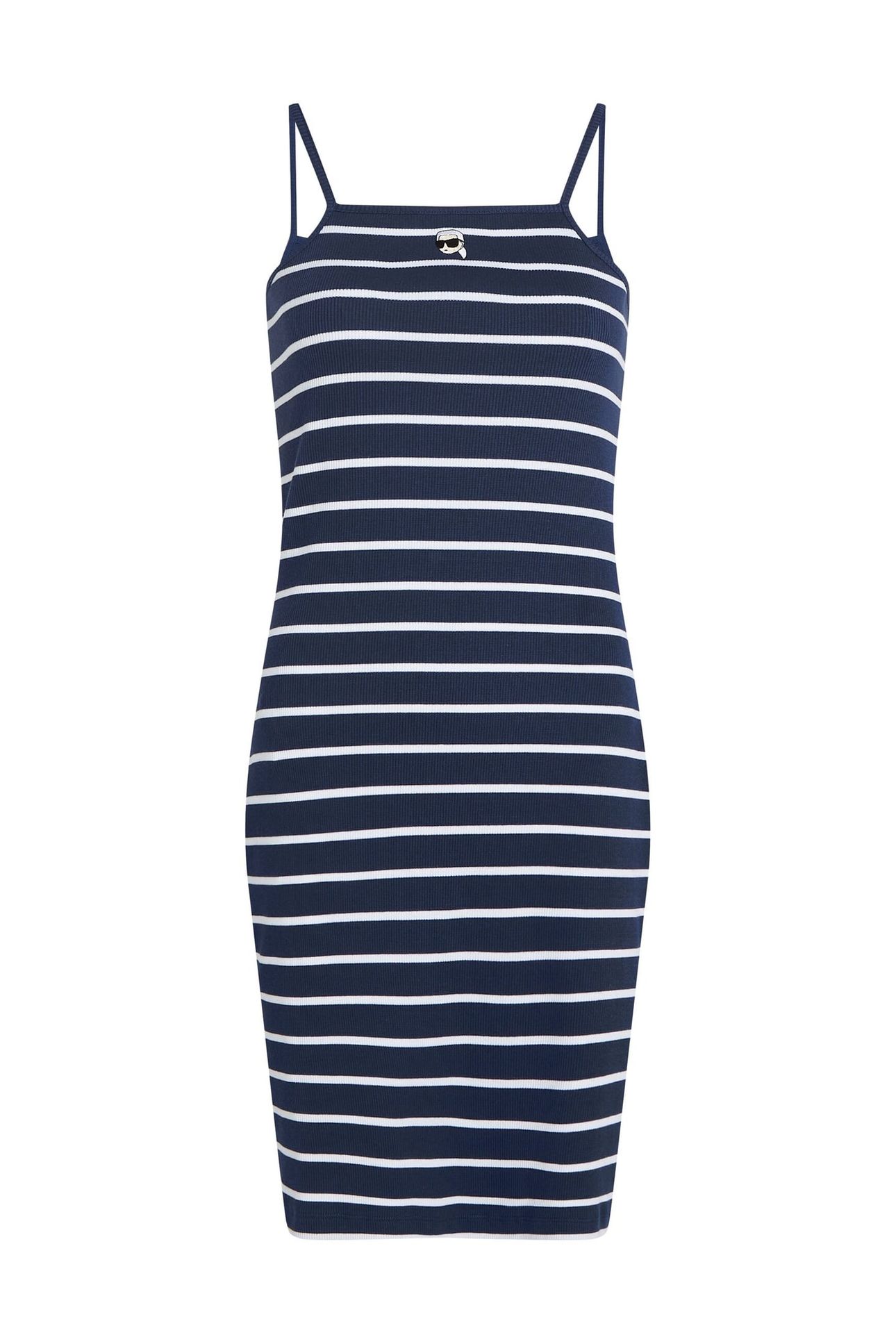IKON STRIPED JERSEY DRESS MEDIEVAL BLUE-WHITE 4