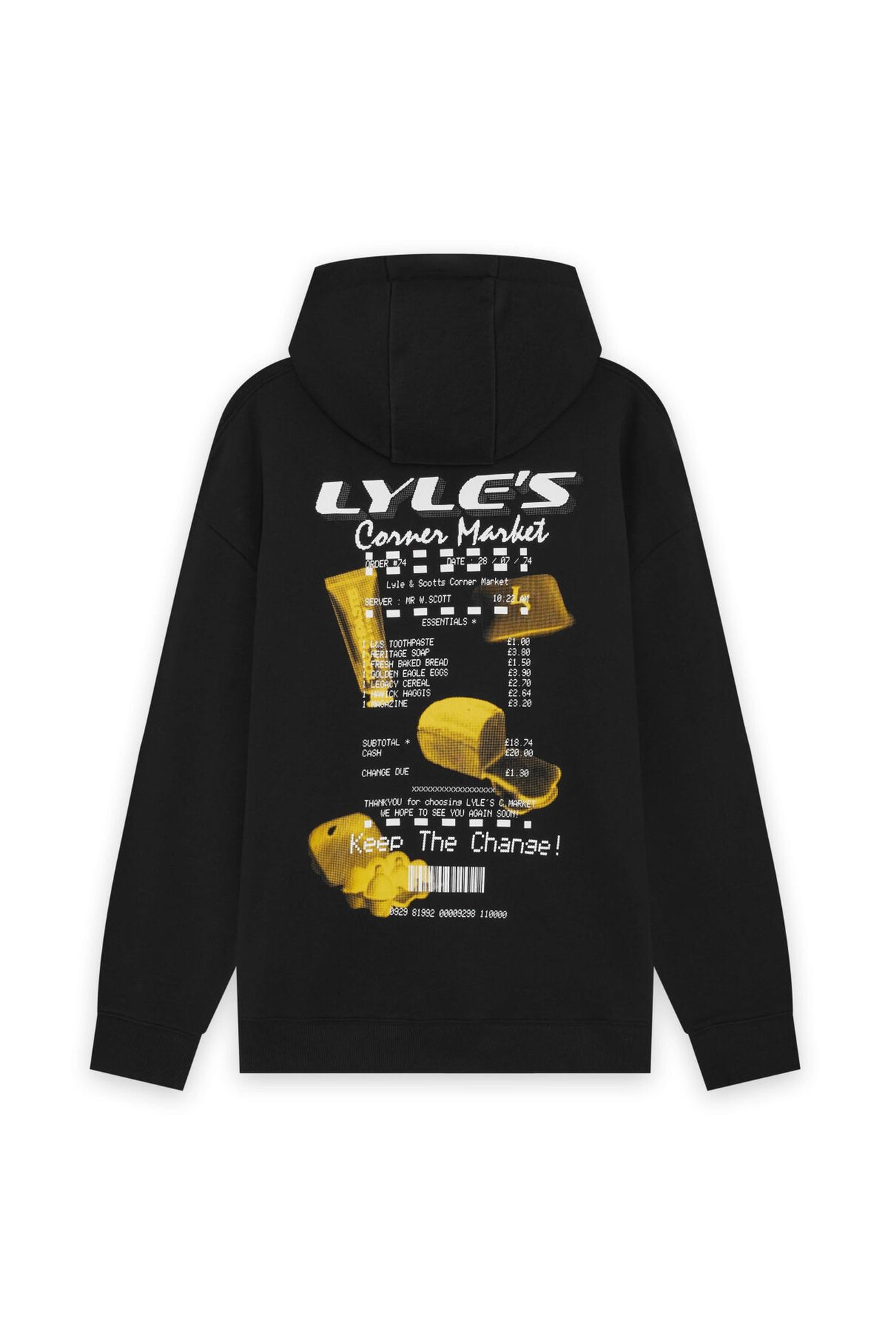 RECEIPT GRAPHIC HOODIE JET BLACK 5
