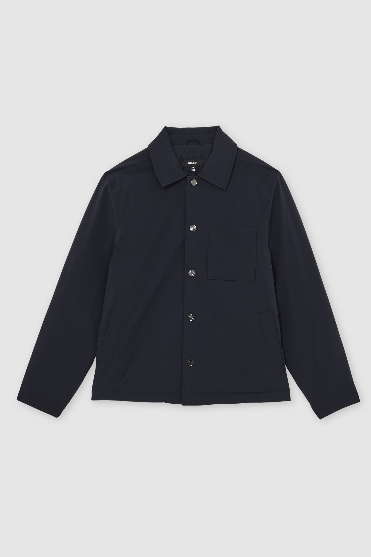 LS NYLON PATCH POCKET OVERSHIRT NAVY 3