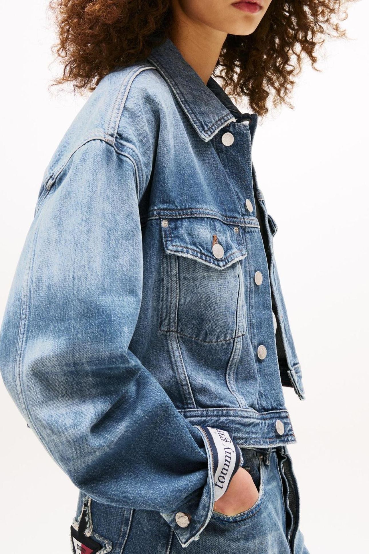 TOMMY GIRL OVERSIZED JACKET INDIGO WASH 4